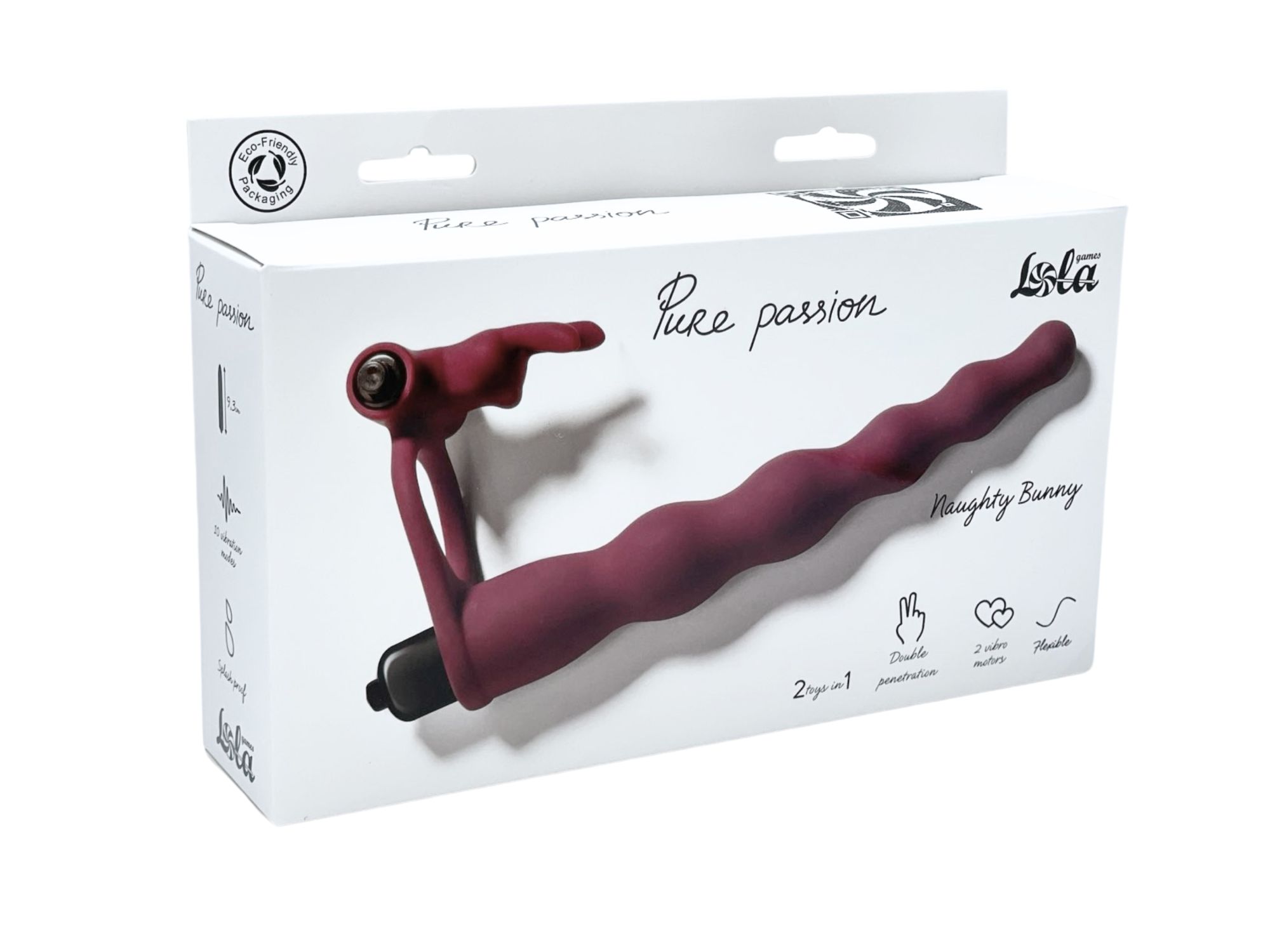 вибронасадка для двойного проникновения pure passion bunny wine red 1202-02lola в России