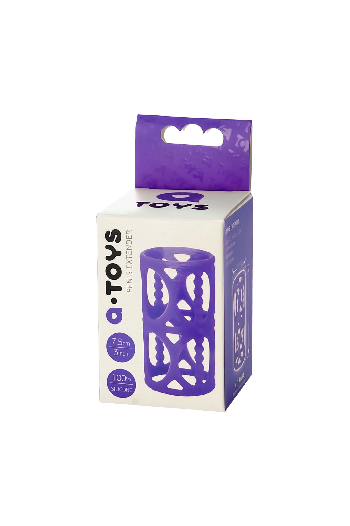 насадка на пенис toyfa a-toys, силикон, фиолетовый, 7,5 см в России