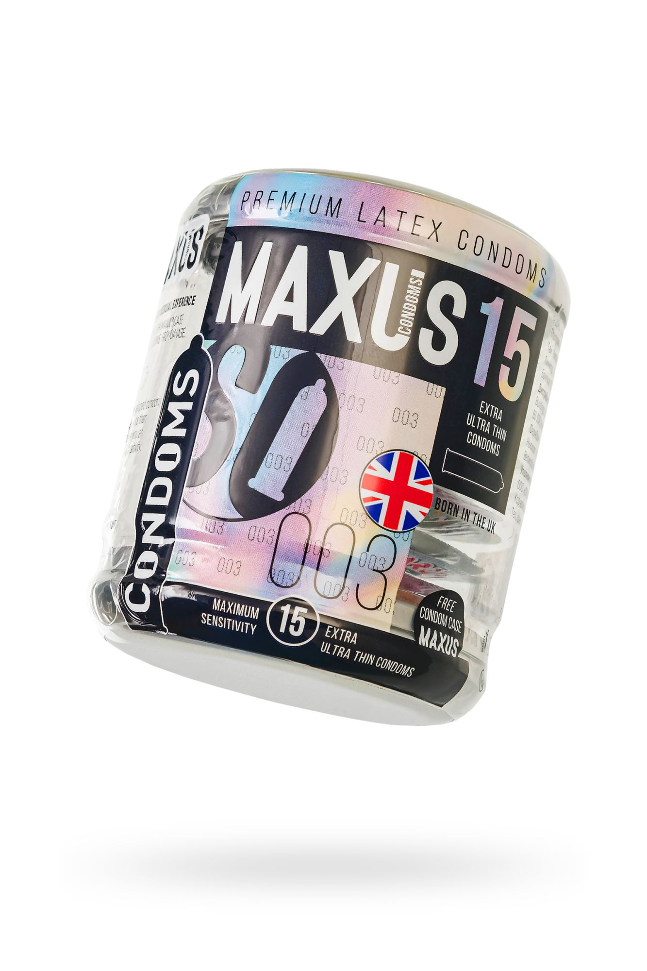 презервативы maxus, тонкие, латекс, железный кейс, 18 см, 5,3 см, 15 шт. в России