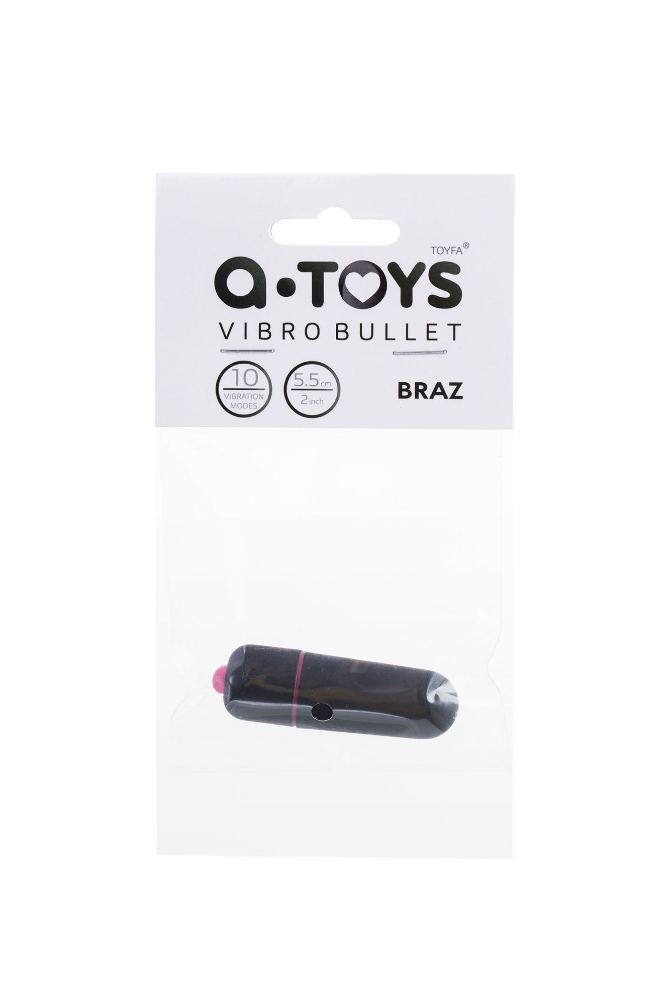вибропуля a-toys braz abs пластик, черный, 5,5 см, ø 1,7 см в России