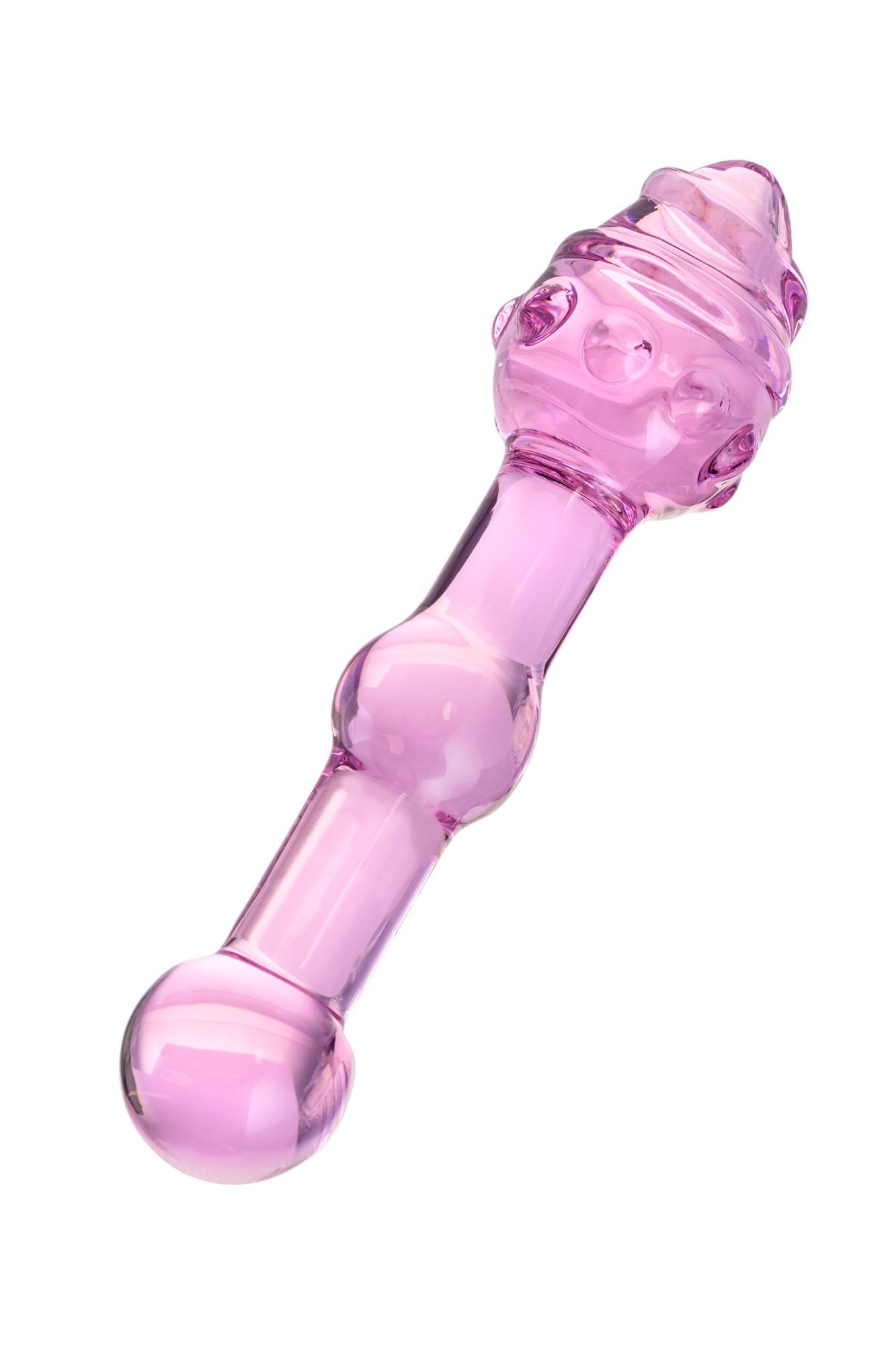 двусторонний фаллоимитатор sexus glass, стекло, розовый, 17 см в России