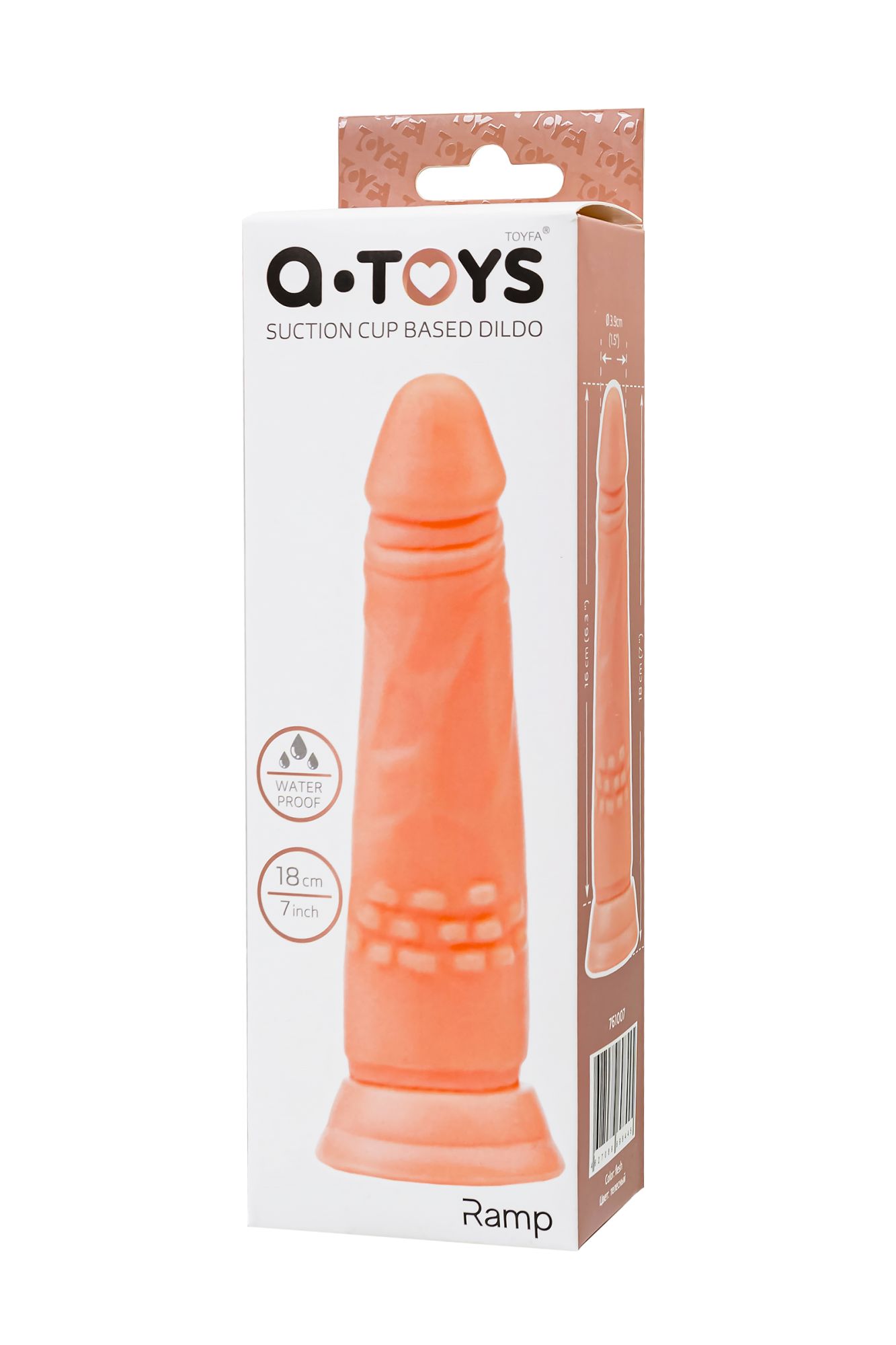 реалистичный фаллоимитатор a-toys by toyfa, tpe, телесный, 18 см в России