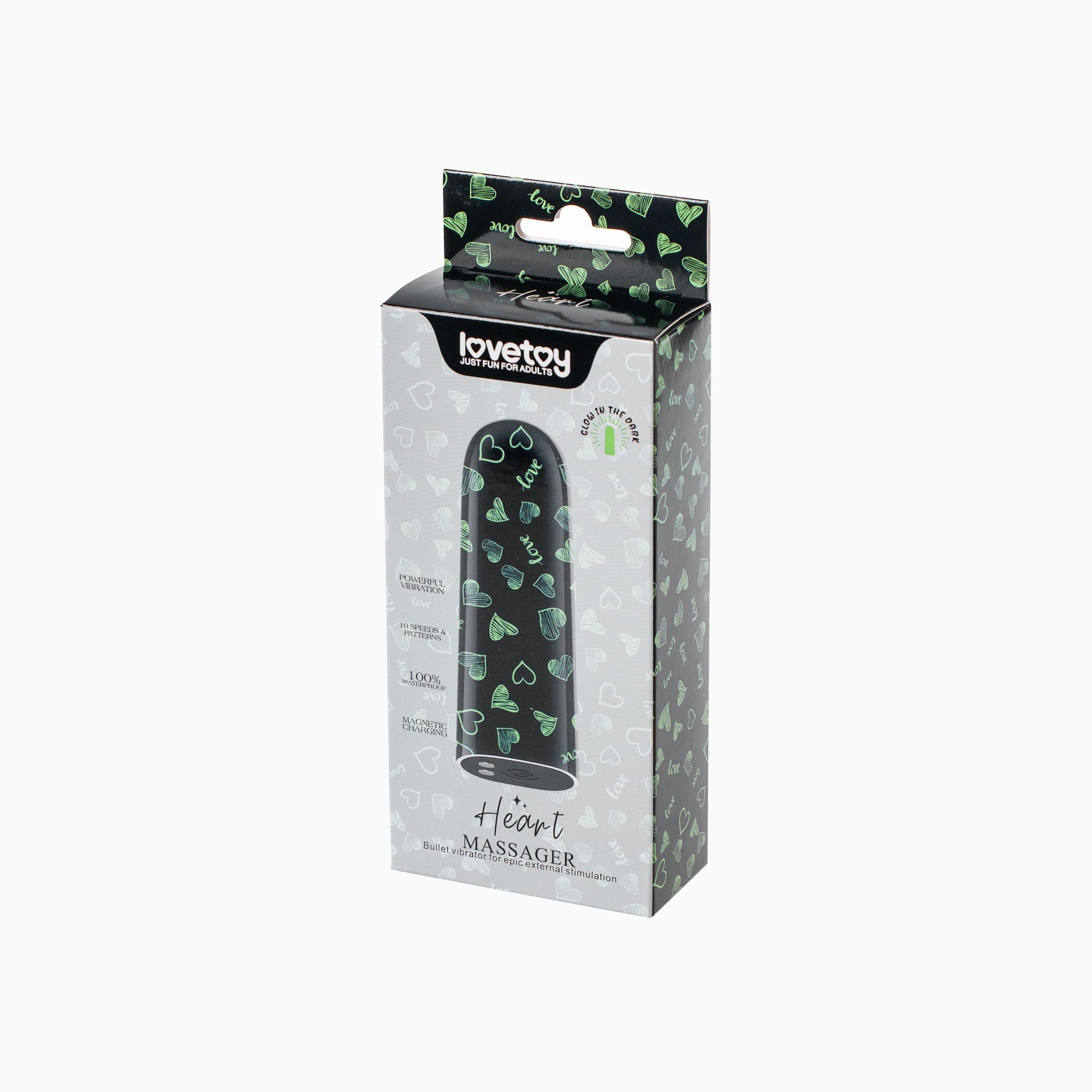  вибропуля lovetoy glow-in-the-dark heart_светится в темноте в России