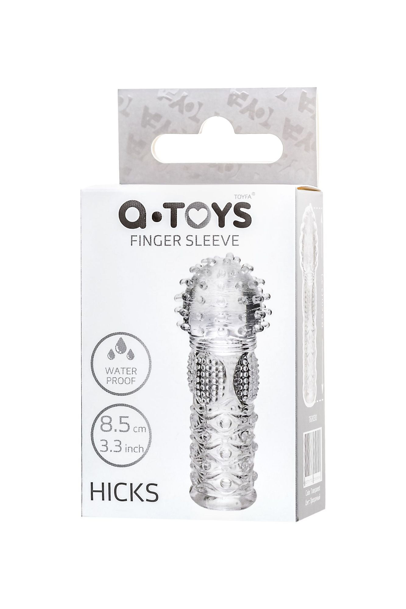 насадка на палец a-toys by toyfa hicks, tpe, прозрачный 8,5 см в России
