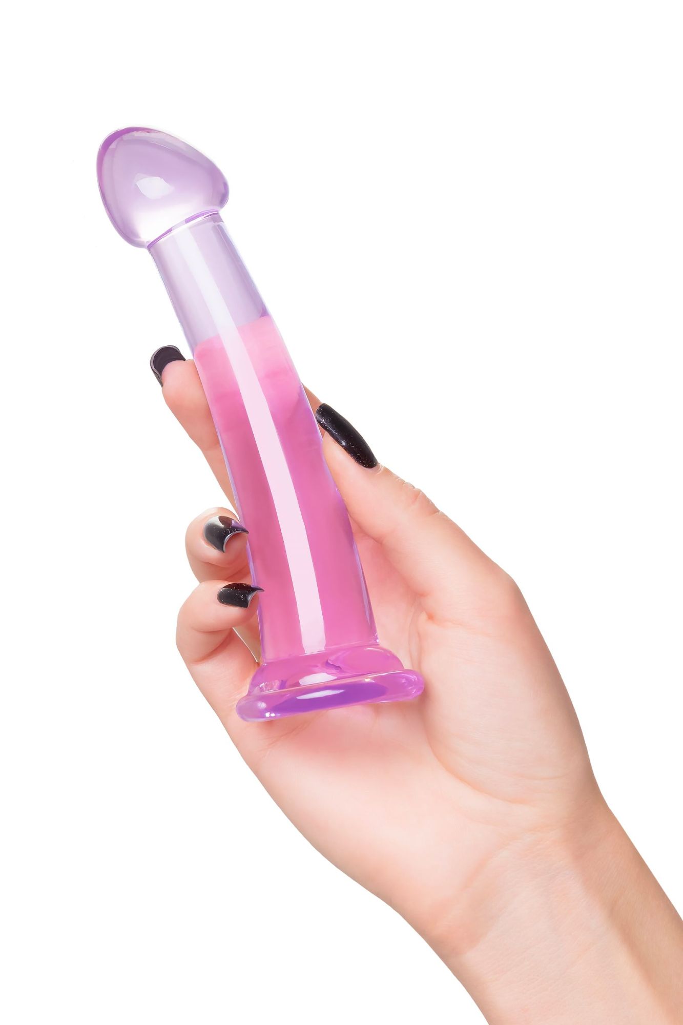 нереалистичный фаллоимитатор jelly dildo s toyfa basic, tpe, фиолетовый, 15,5 см в России