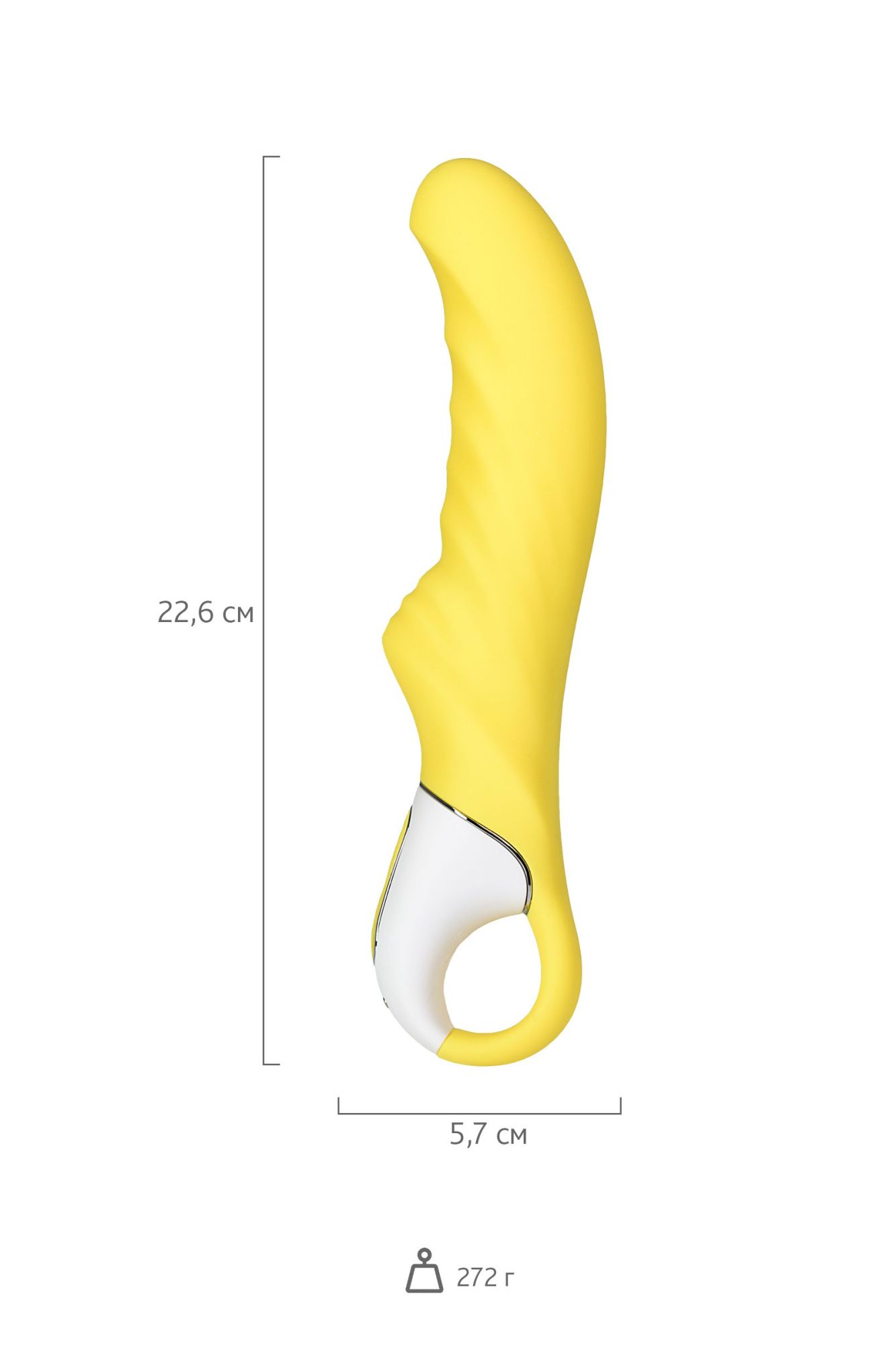 нереалистичный вибратор satisfyer vibes yummy sunshine, силикон, желтый, 22,5 см. в России