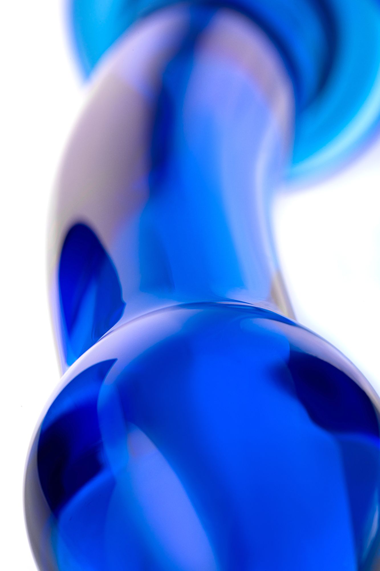 двусторонний фаллоимитатор sexus glass, стекло, синий, 25 см в России