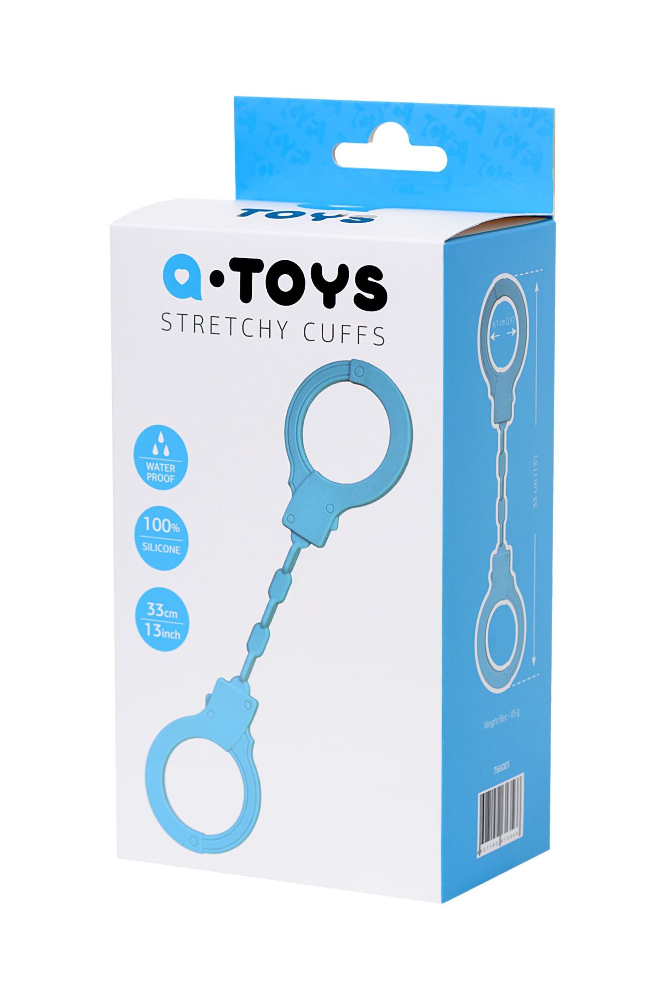 силиконовые наручники a-toys by toyfa celet, силикон, голубые, 33 см в России