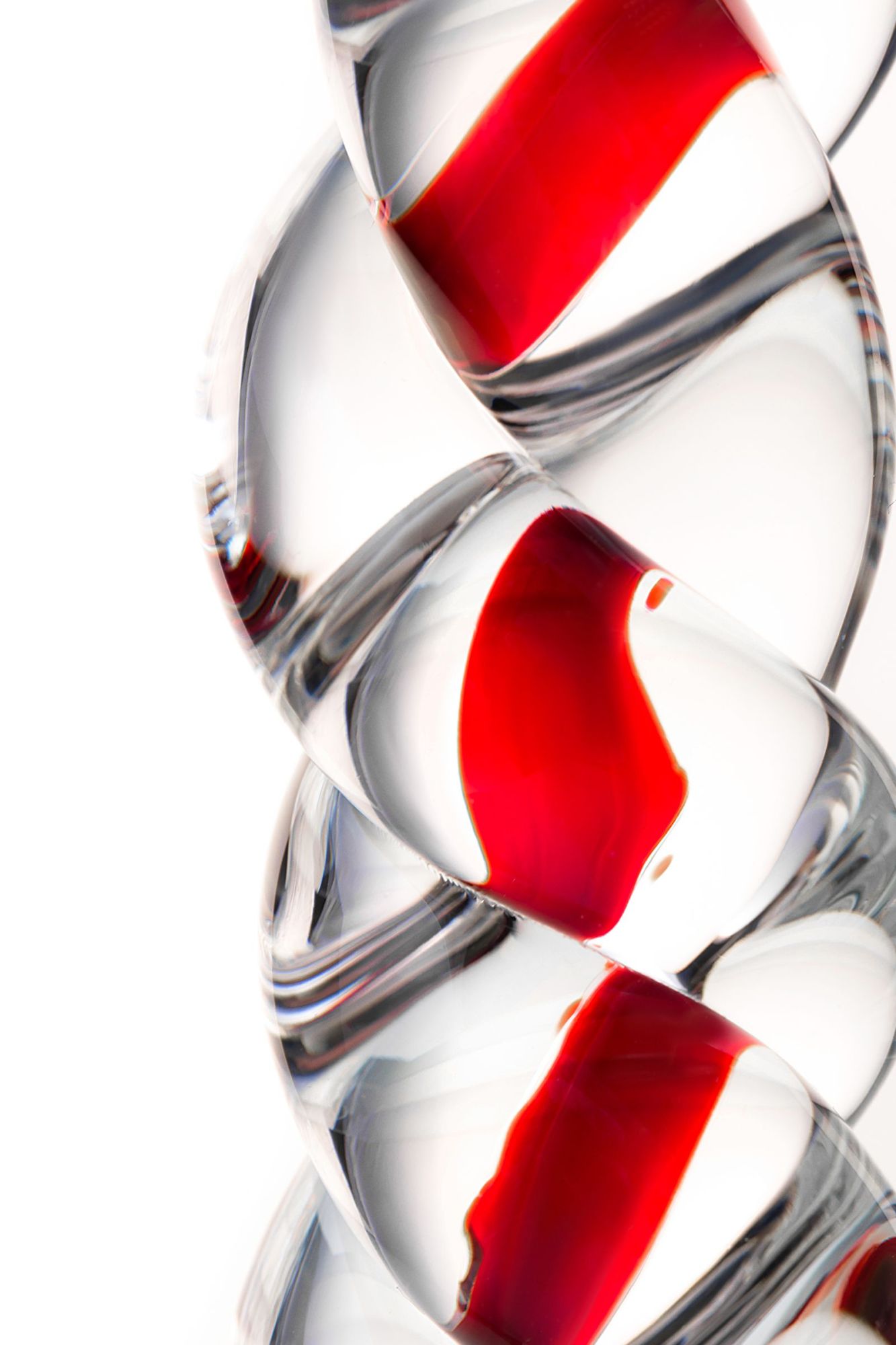 нереалистичный фаллоимитатор sexus glass, стекло, с рельефом, 18 см в России