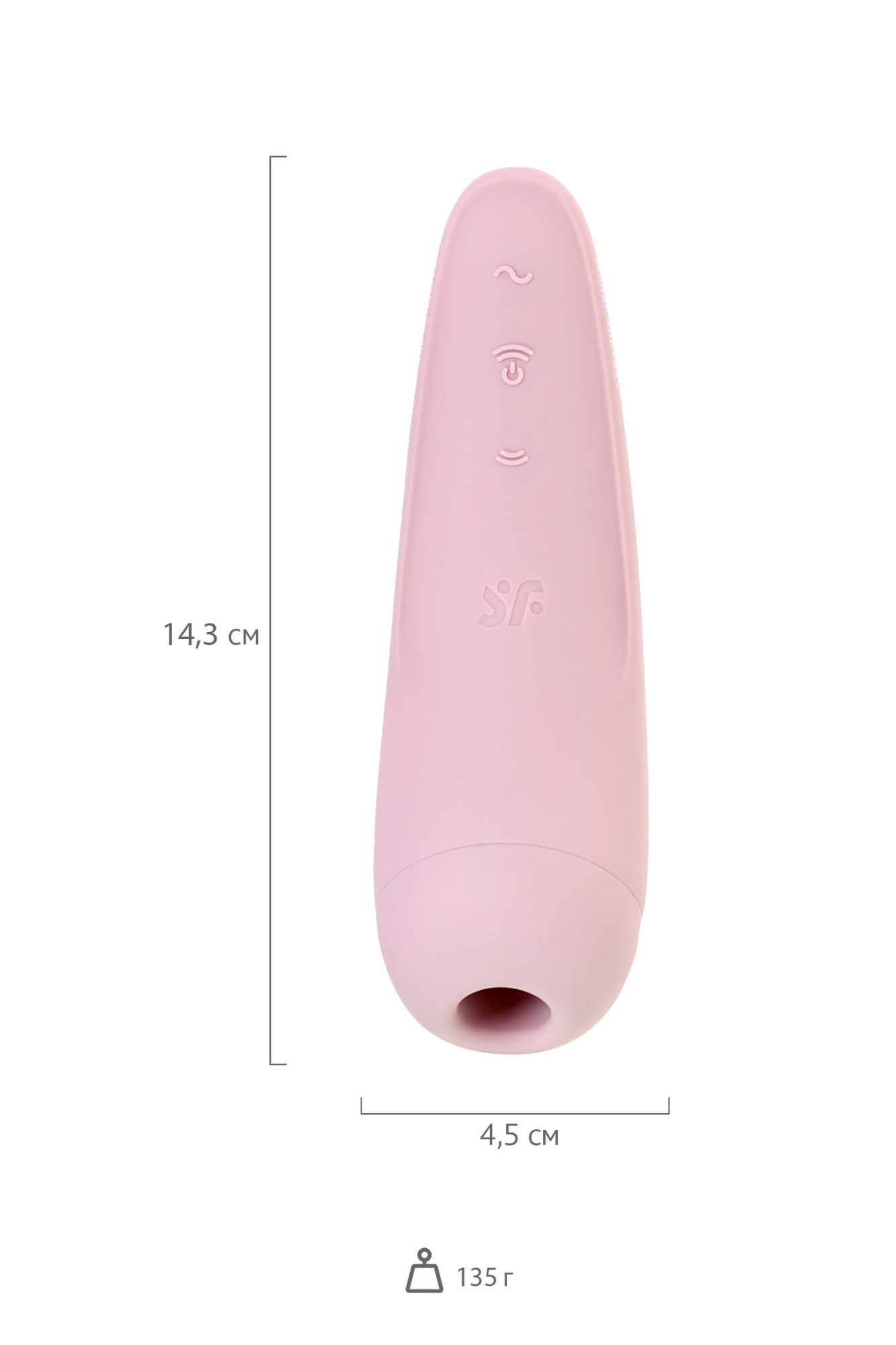 вакуум-волновой бесконтактный стимулятор клитора satisfyer curvy 2+, силикон, розовый, 13,41 см. в России
