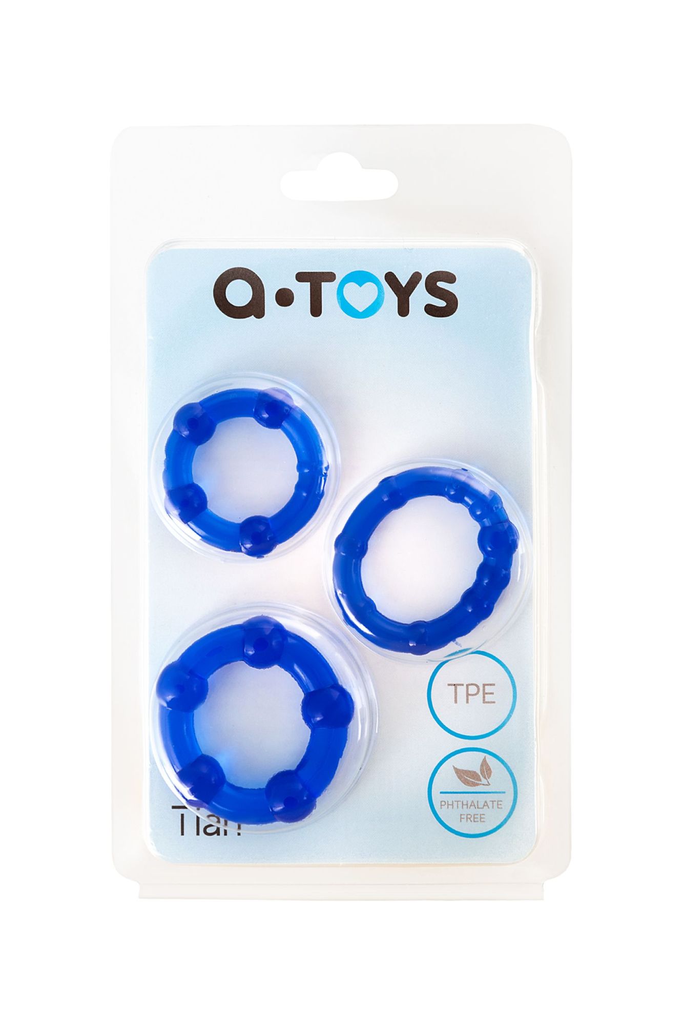 набор колец toyfa a-toys, tpe, синий, ø 3,5/3/2 см в России