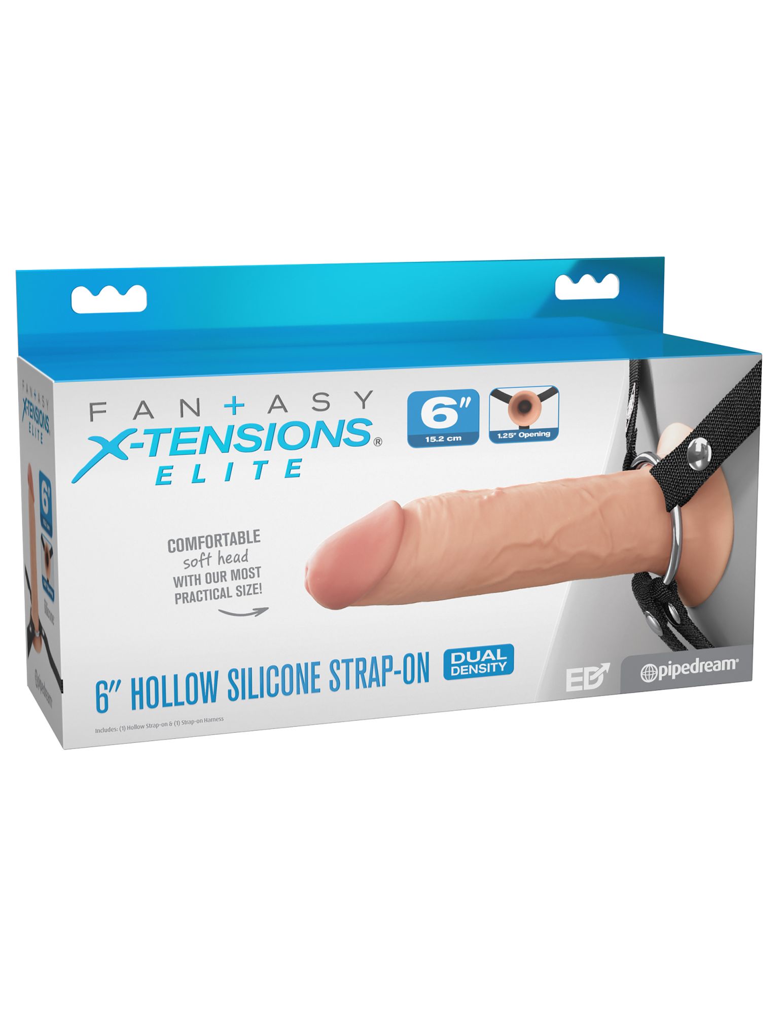 страпон fantasy 6" hollow silicone strap-on pipedream 415821pd в России