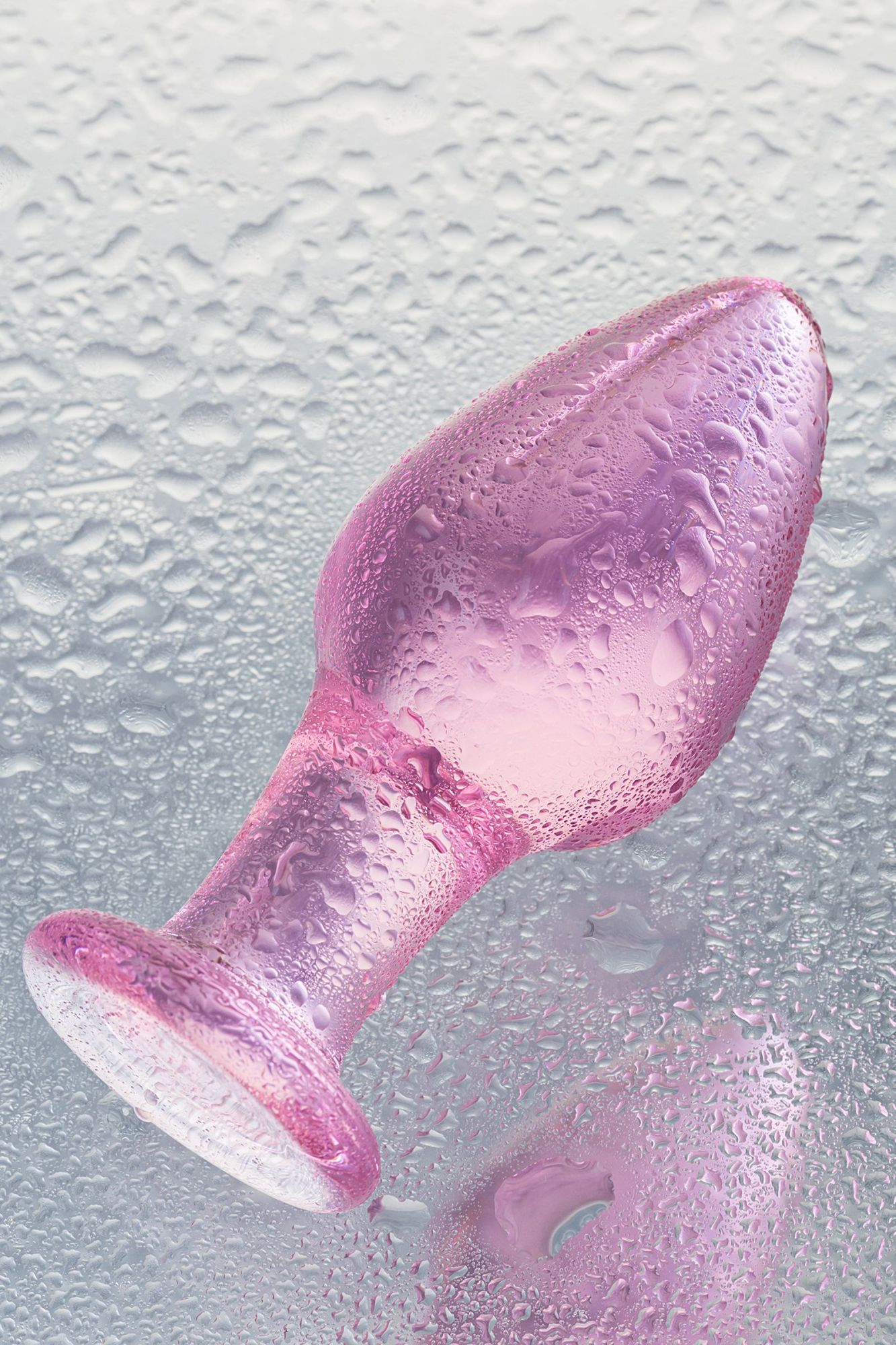 анальная втулка sexus glass, стекло, розовая, 10 см, ø 4 см в России