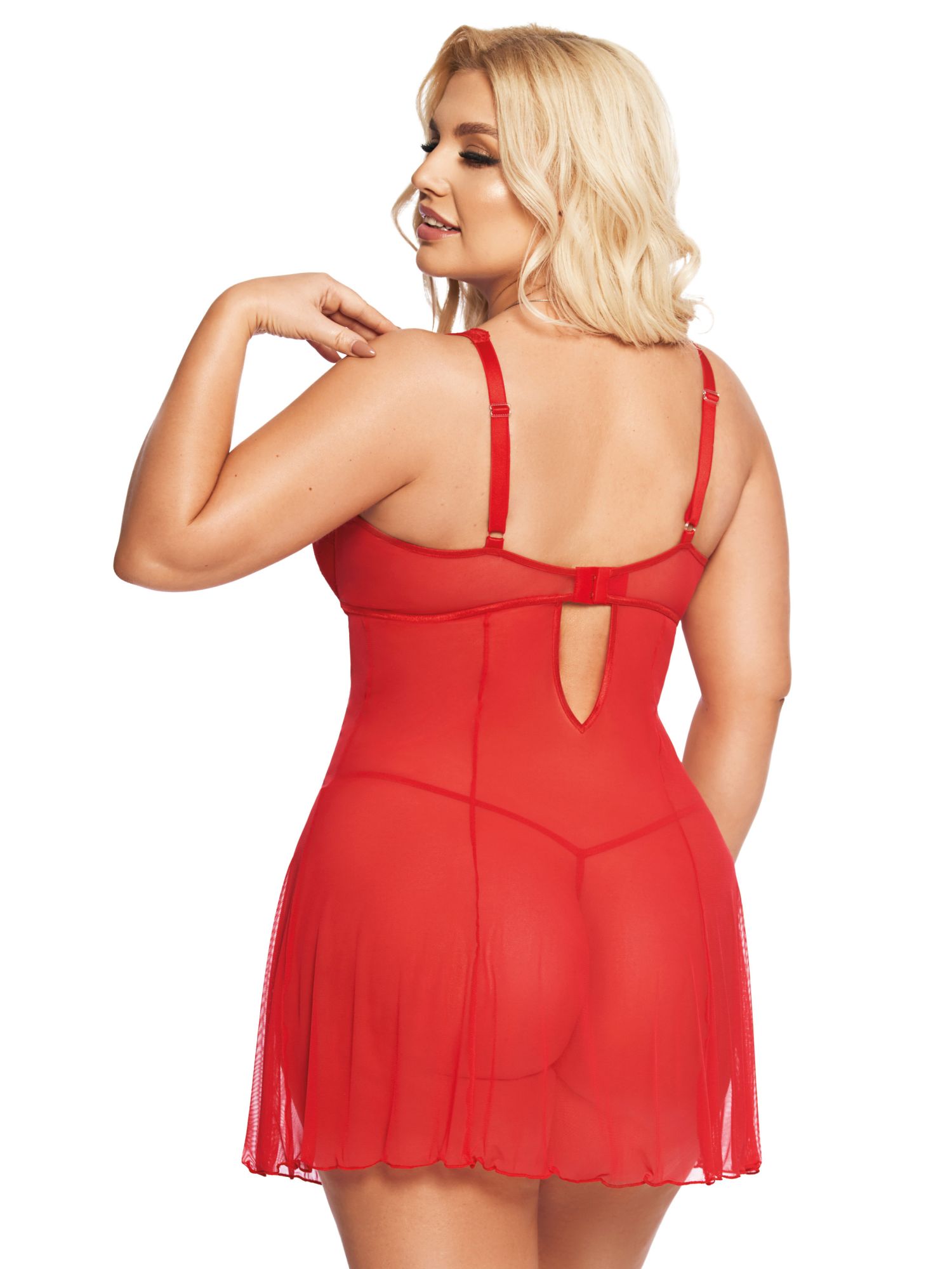 Эротическое комбинация и стринги softline collection berta, красный, xxxl в России