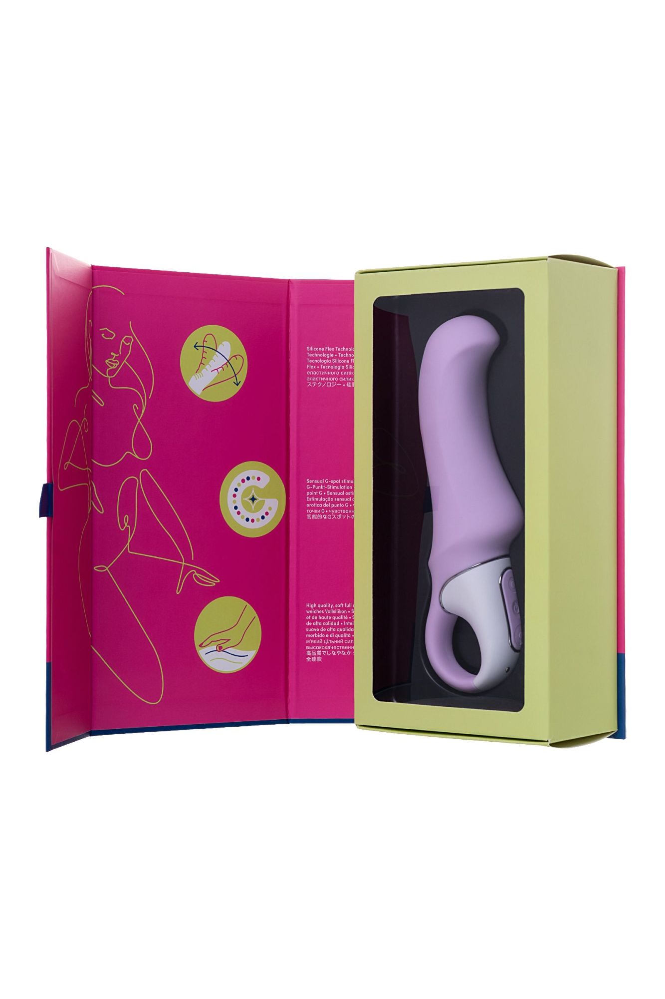 нереалистичный вибратор satisfyer vibes charming smile, силикон, фиолетовый, 18,7 см. в России
