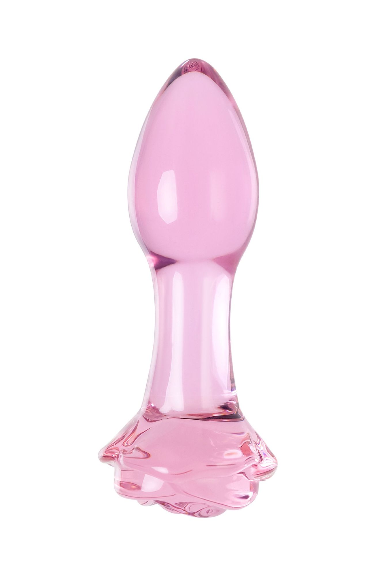 анальная втулка sexus glass, стекло, розовая, 12,6 см в России