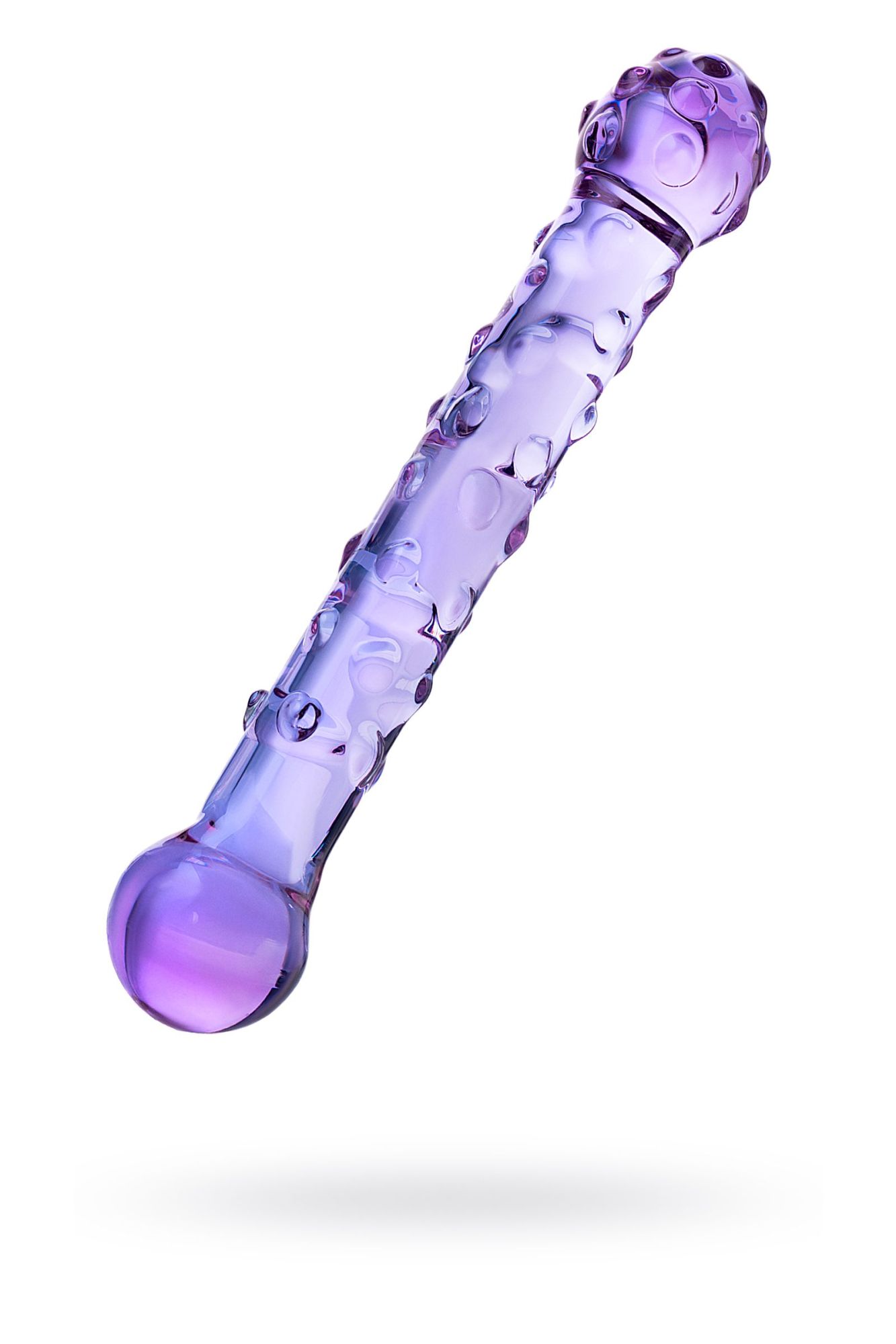 двусторонний фаллоимитатор sexus glass, стекло, фиолетовый, 19,5 см в России