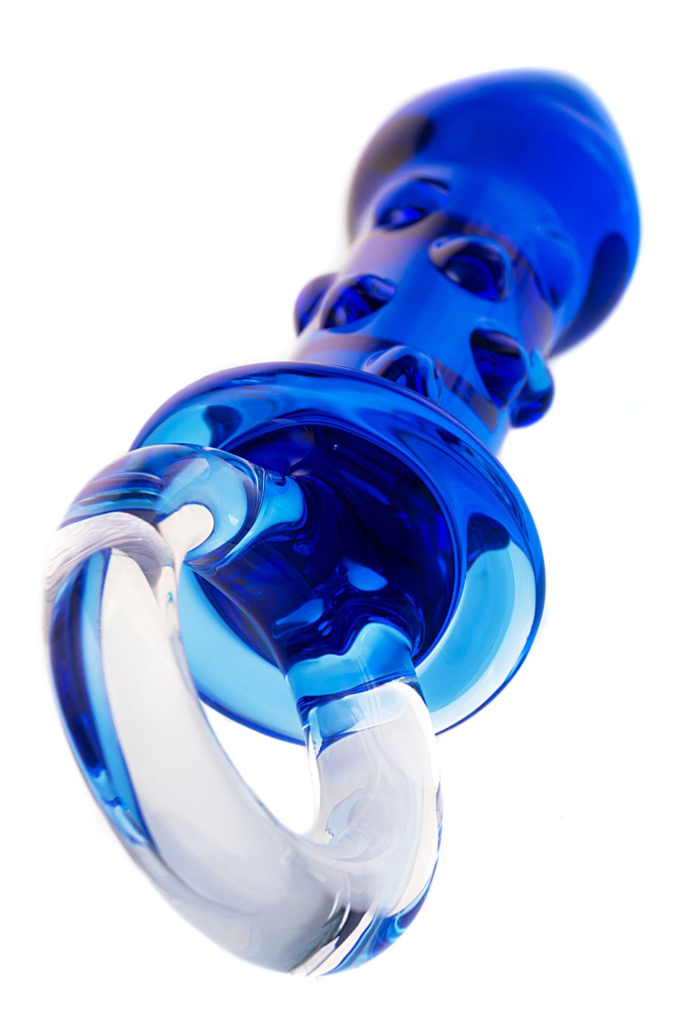 анальная втулка sexus glass, стекло, синяя, 16 см, ø 3,5 см в России