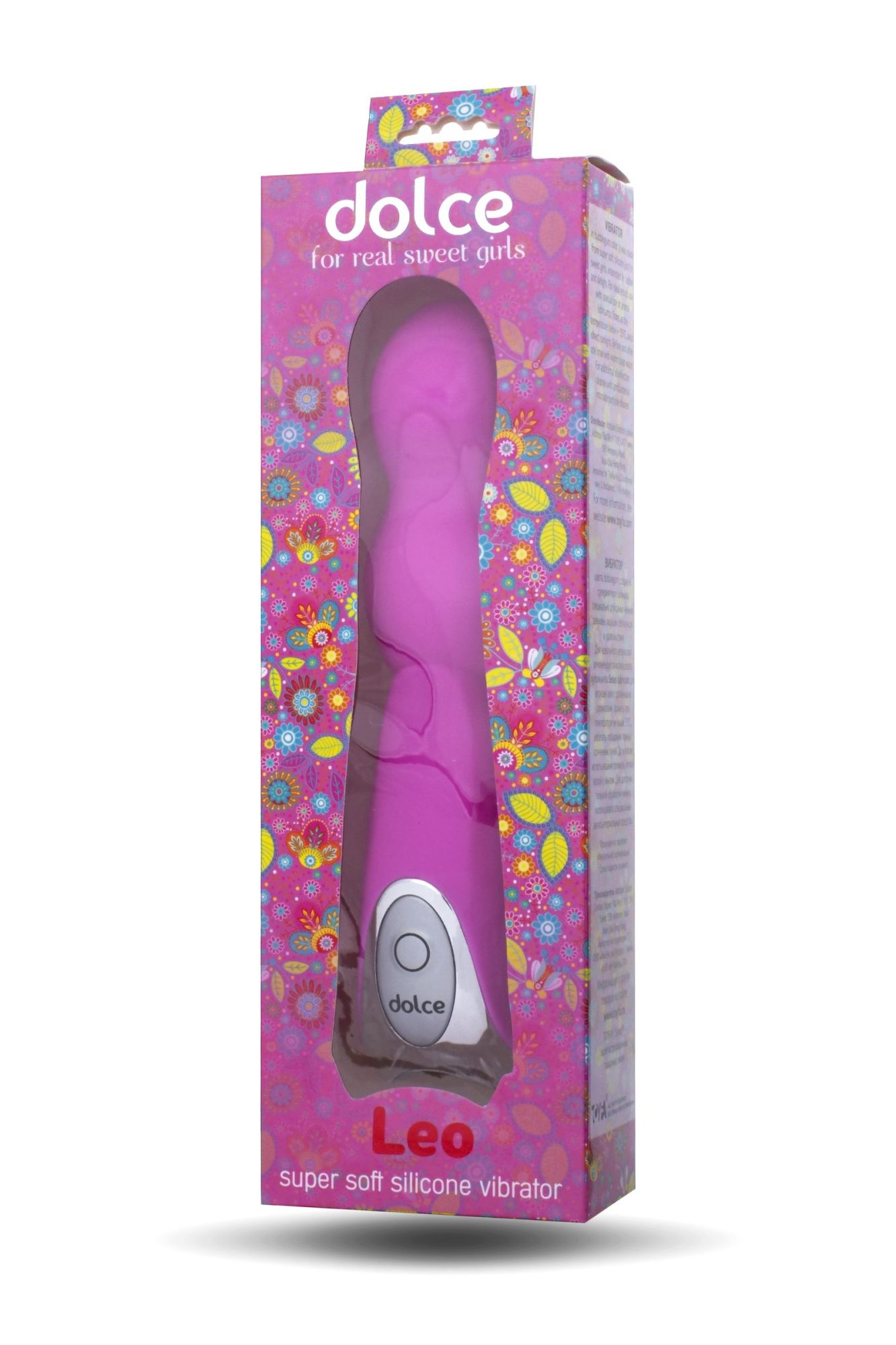 вибратор toyfa dolce leo, силикон, розовый, 16,5см в России