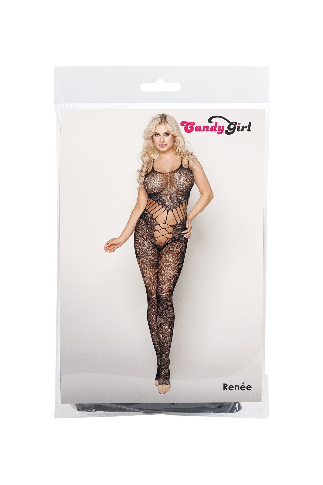 Эротическое костюм-сетка candy girl renée черная, os в России