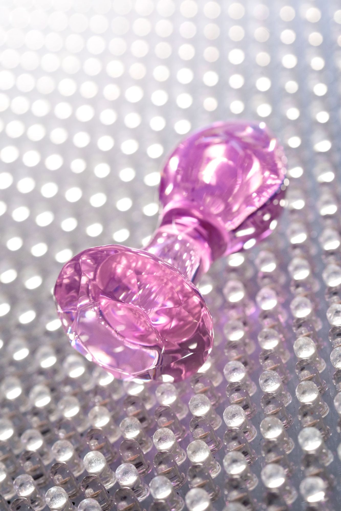 анальная втулка sexus glass, стекло, розовая, 8,5 см в России