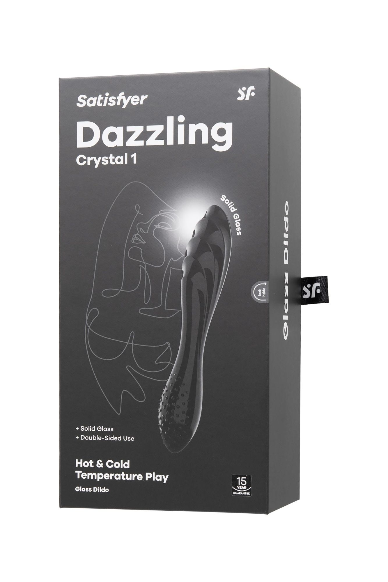 двухсторонний стеклянный стимулятор satisfyer dazzling crystal 11, чёрный в России