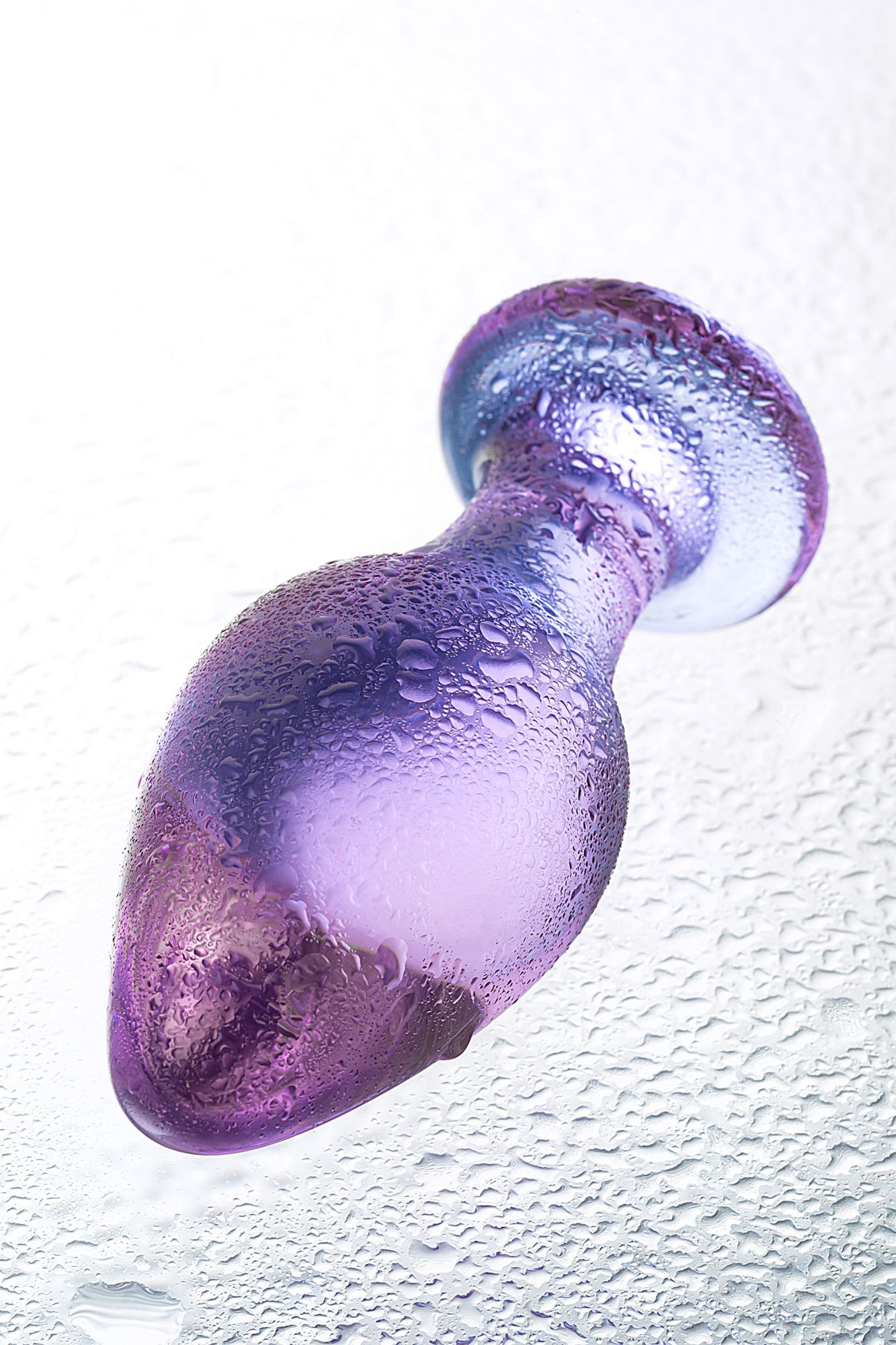 анальная втулка sexus glass, стекло, фиолетовая, 10 см, ø 4 см в России
