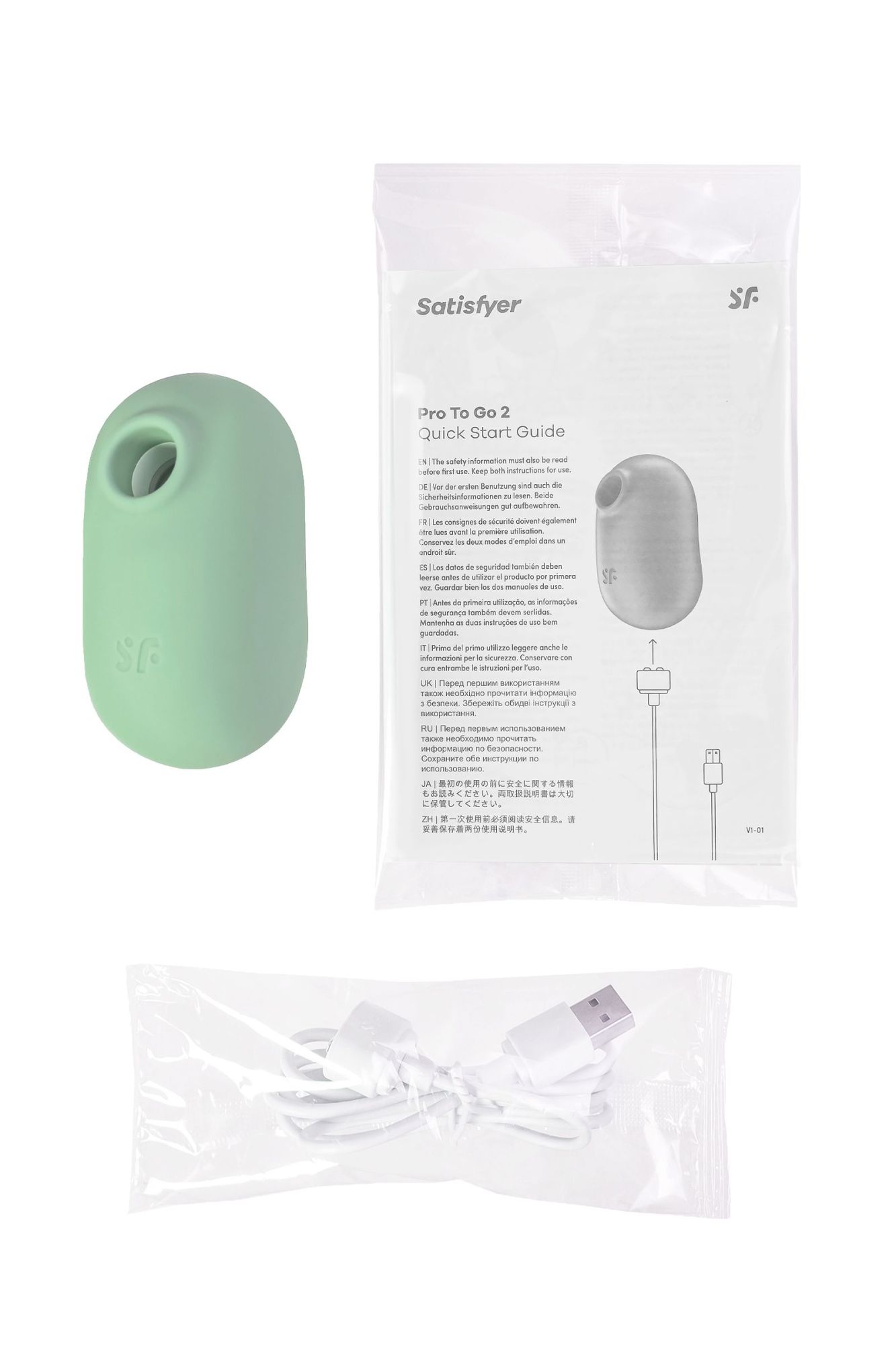 вакуумный стимулятор клитора satisfyer pro to go 2, мятный в России