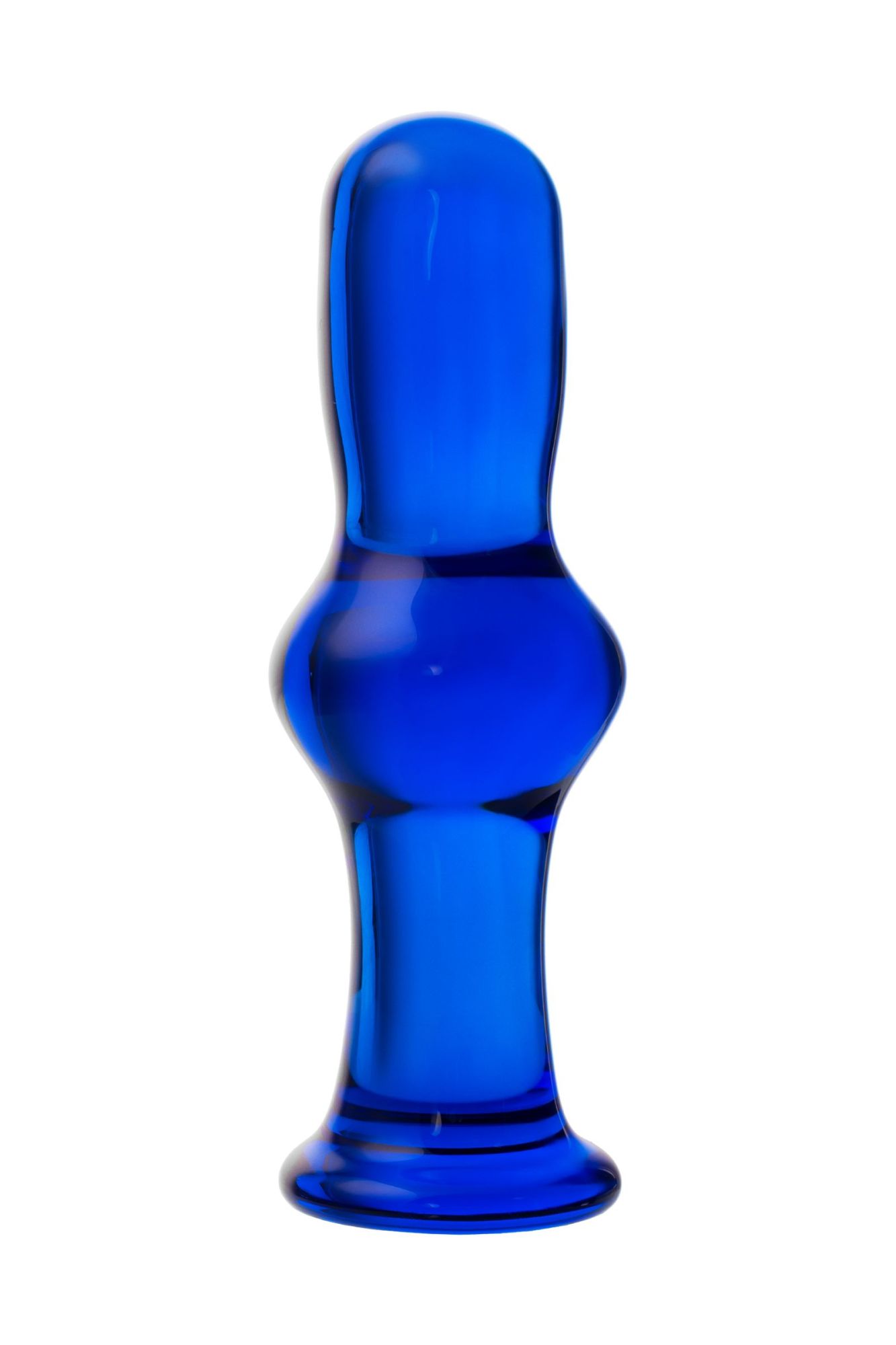 анальная втулка sexus glass, стекло, синяя, 13,5 см, ø 4,5 см в России