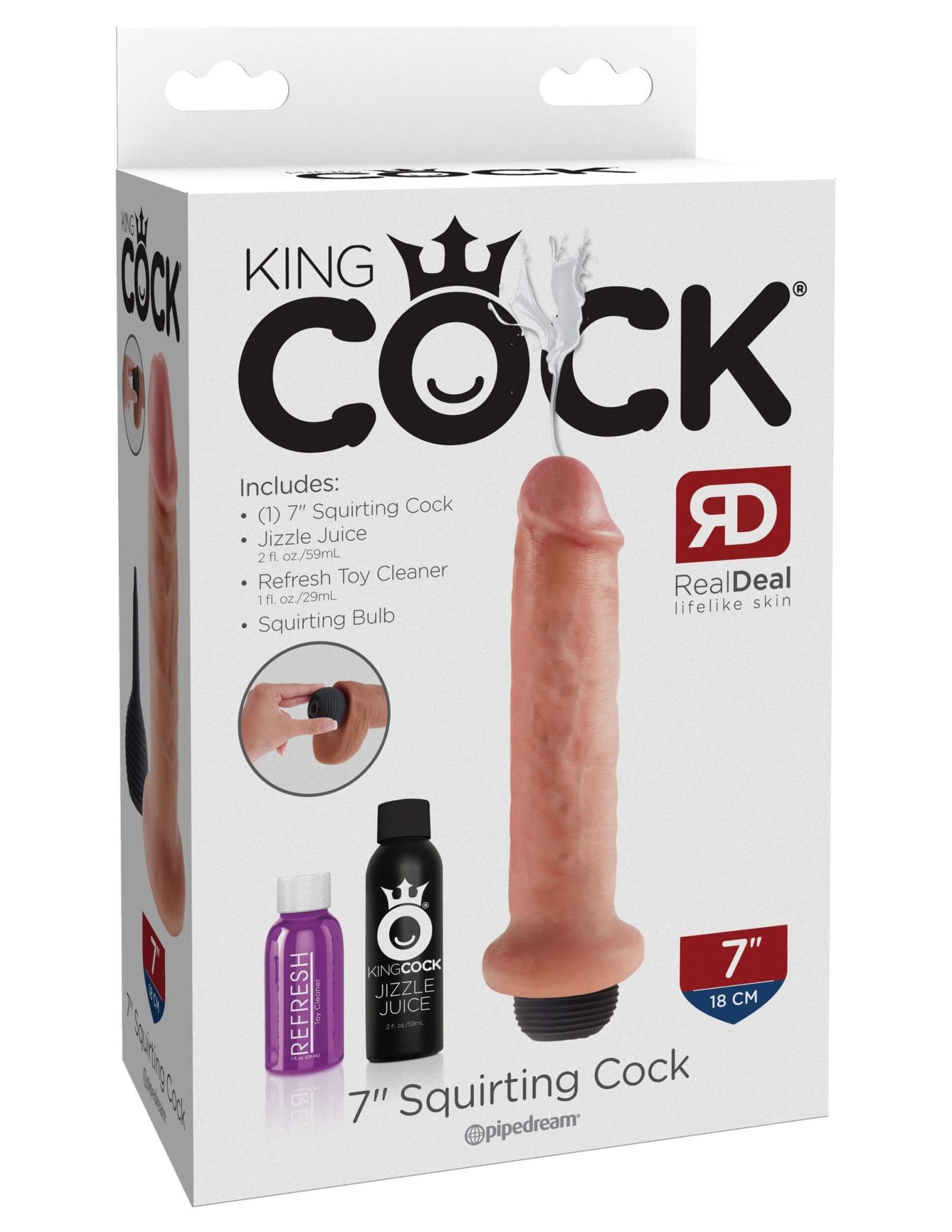 фаллоимитатор pipedream king cock 7 inch squirting cock, с эякуляцией в России