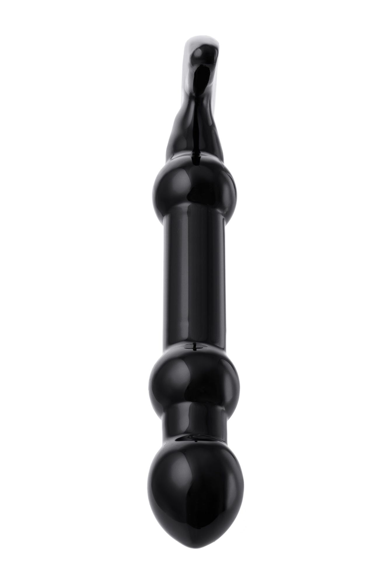 нереалистичный фаллоимитатор sexus glass, стекло, чёрный, 19 см в России