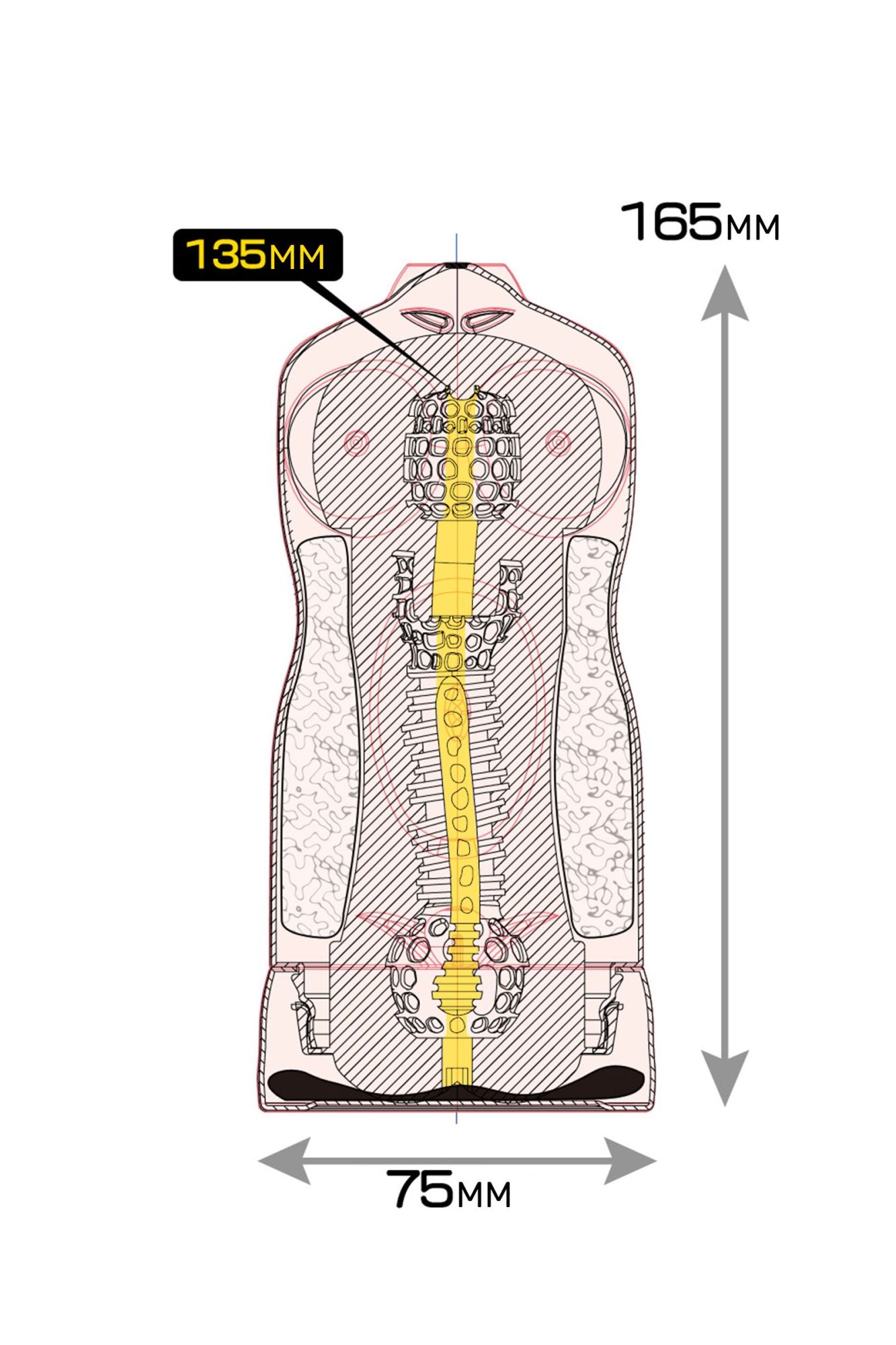 мастурбатор magic eyes uniforms nude blazer r, tpe, белый, 17 см в России