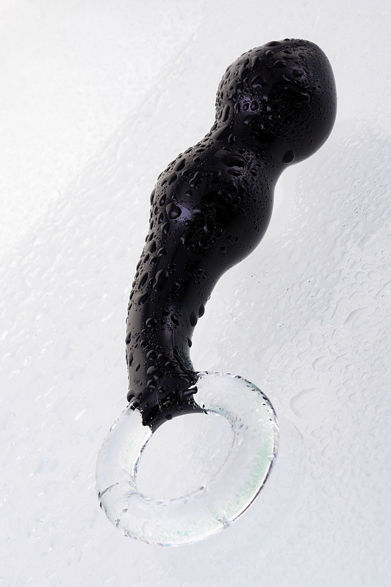 стимулятор простаты sexus glass, стекло, черный, 17 см в России