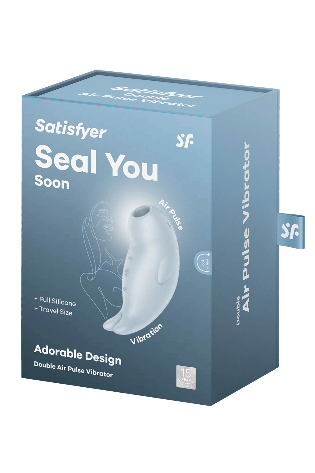вакуумный стимулятор клитора satisfyer seal you soon, силикон, голубой, 11 см в России