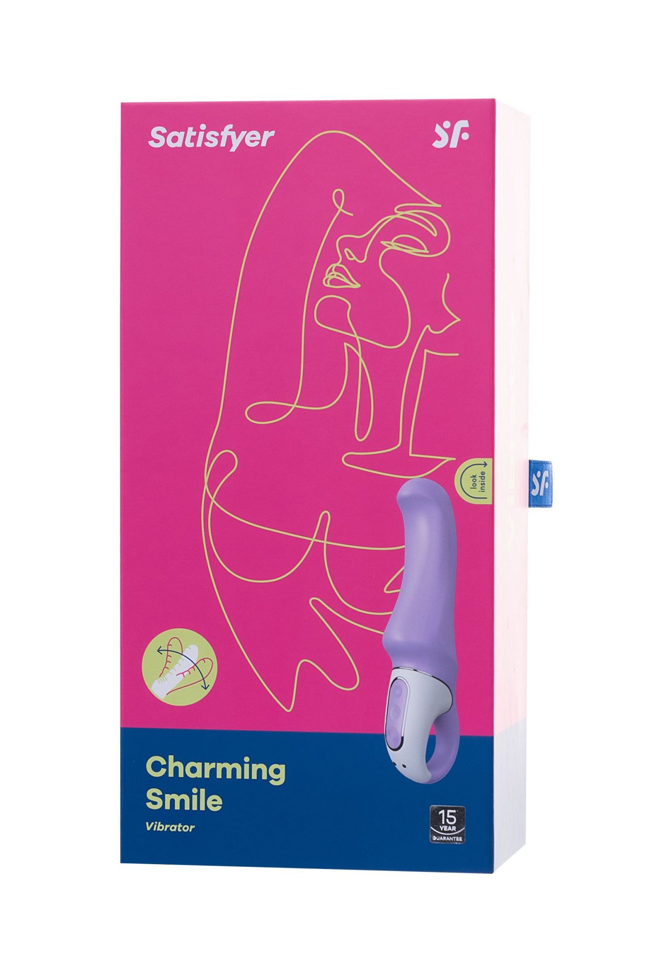 нереалистичный вибратор satisfyer vibes charming smile, силикон, фиолетовый, 18,7 см. в России