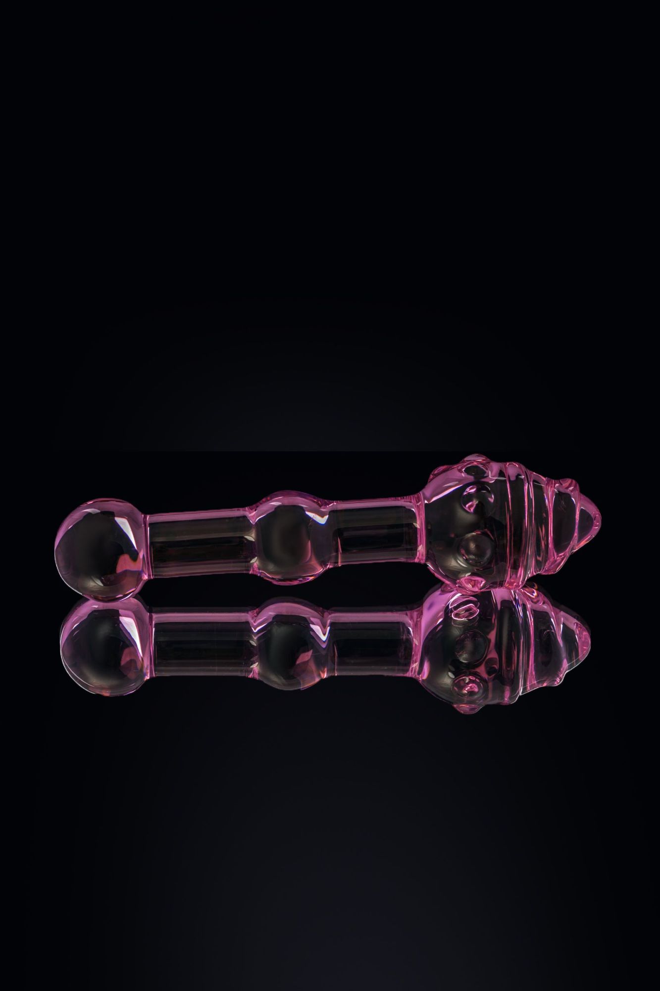 двусторонний фаллоимитатор sexus glass, стекло, розовый, 17 см в России