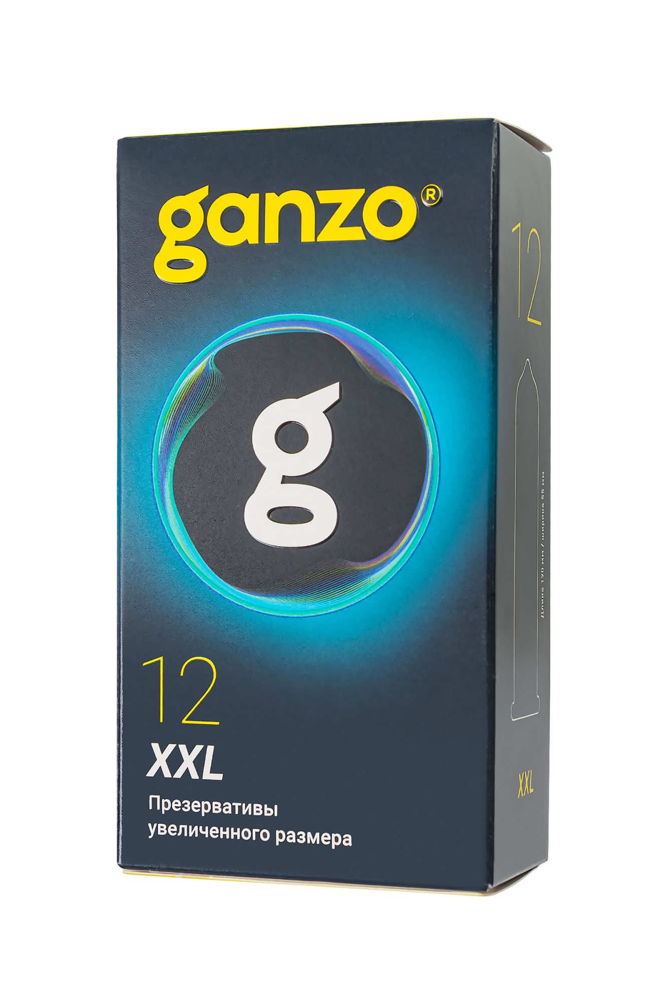 презервативы  ganzo xxl увеличенные, латекс, 19 см, 5,5 см, 12 шт. в России