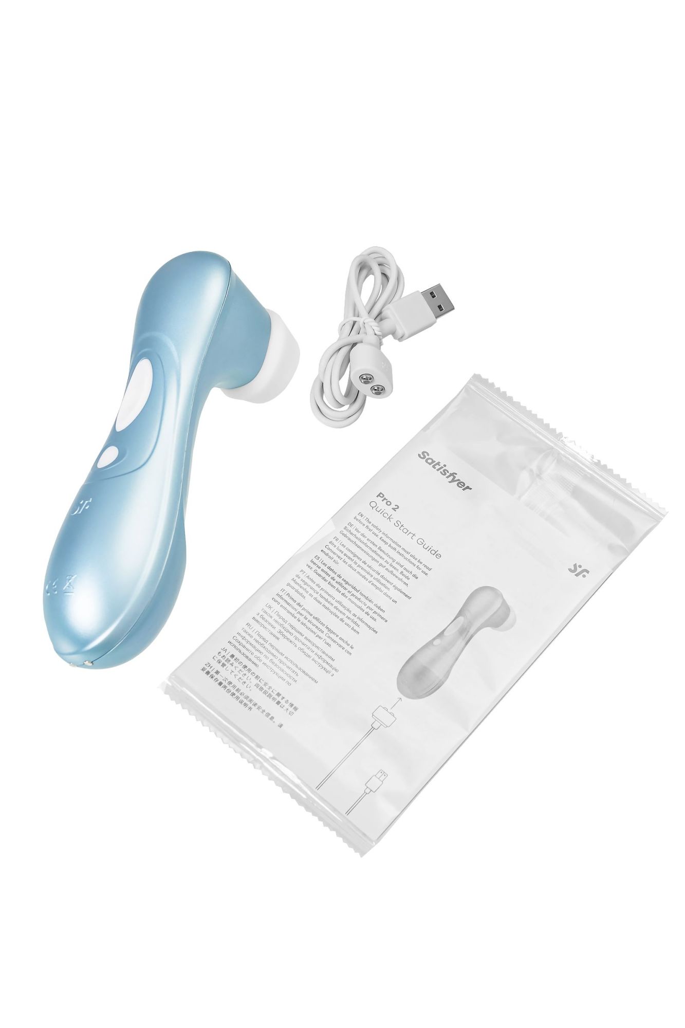 вакуум-волновой бесконтактный стимулятор клитора satisfyer pro 2, силикон, голубой, 16,5 см в России