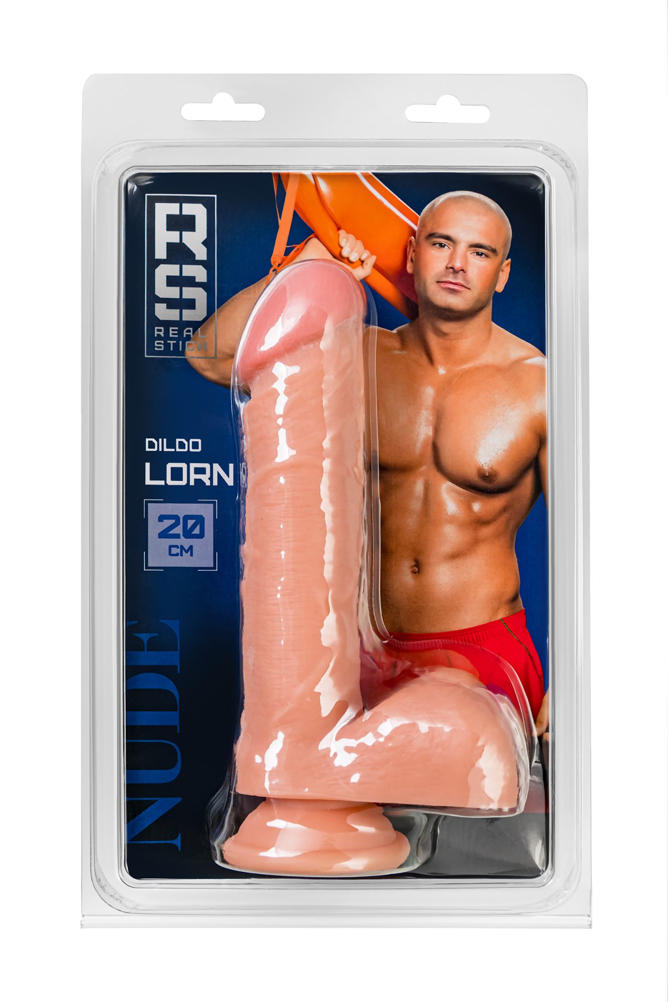 реалистичный фаллоимитатор realstick nude lorn, pvc, телесный, 20 см в России