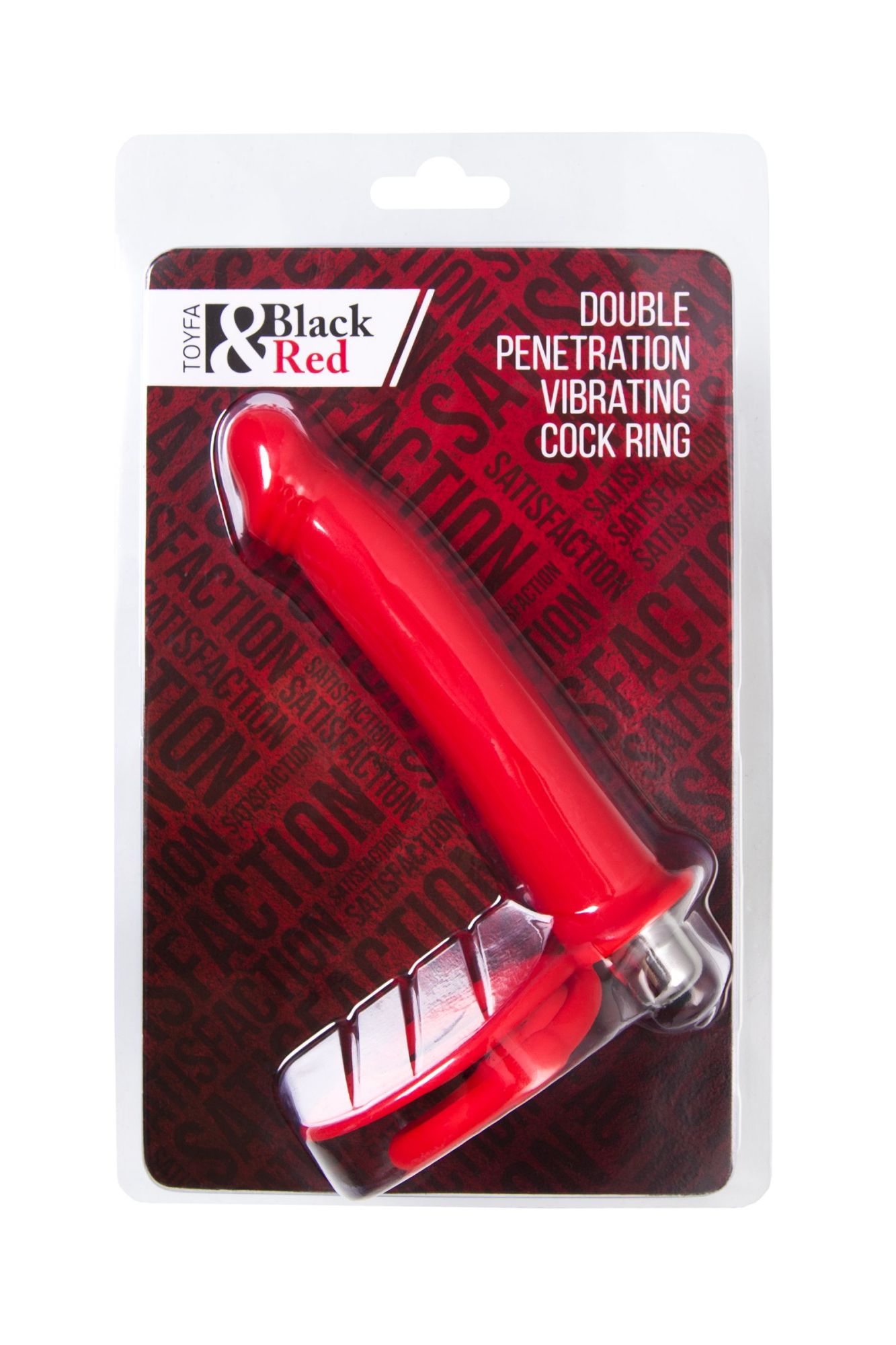 насадка на пенис для двойного проникновения black&red by toyfa, силикон, красная, 19 см в России
