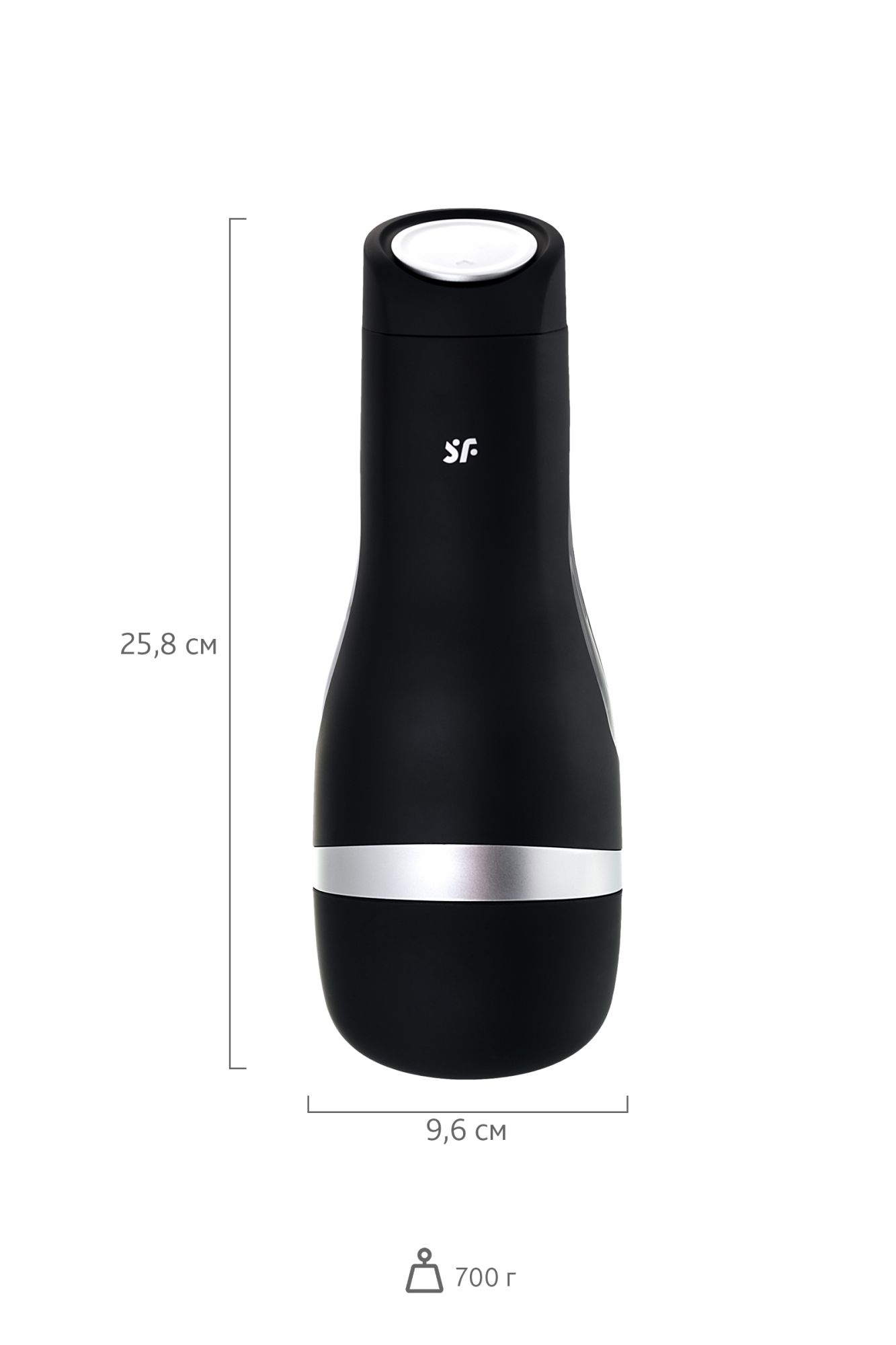 мастурбатор нереалистичный satisfyer men classic, tpe, серебристый, 25,4 см. в России