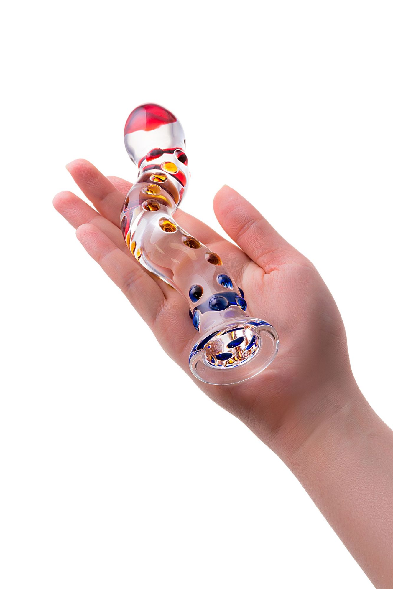 нереалистичный фаллоимитатор sexus glass, стекло, прозрачный, 20 см в России