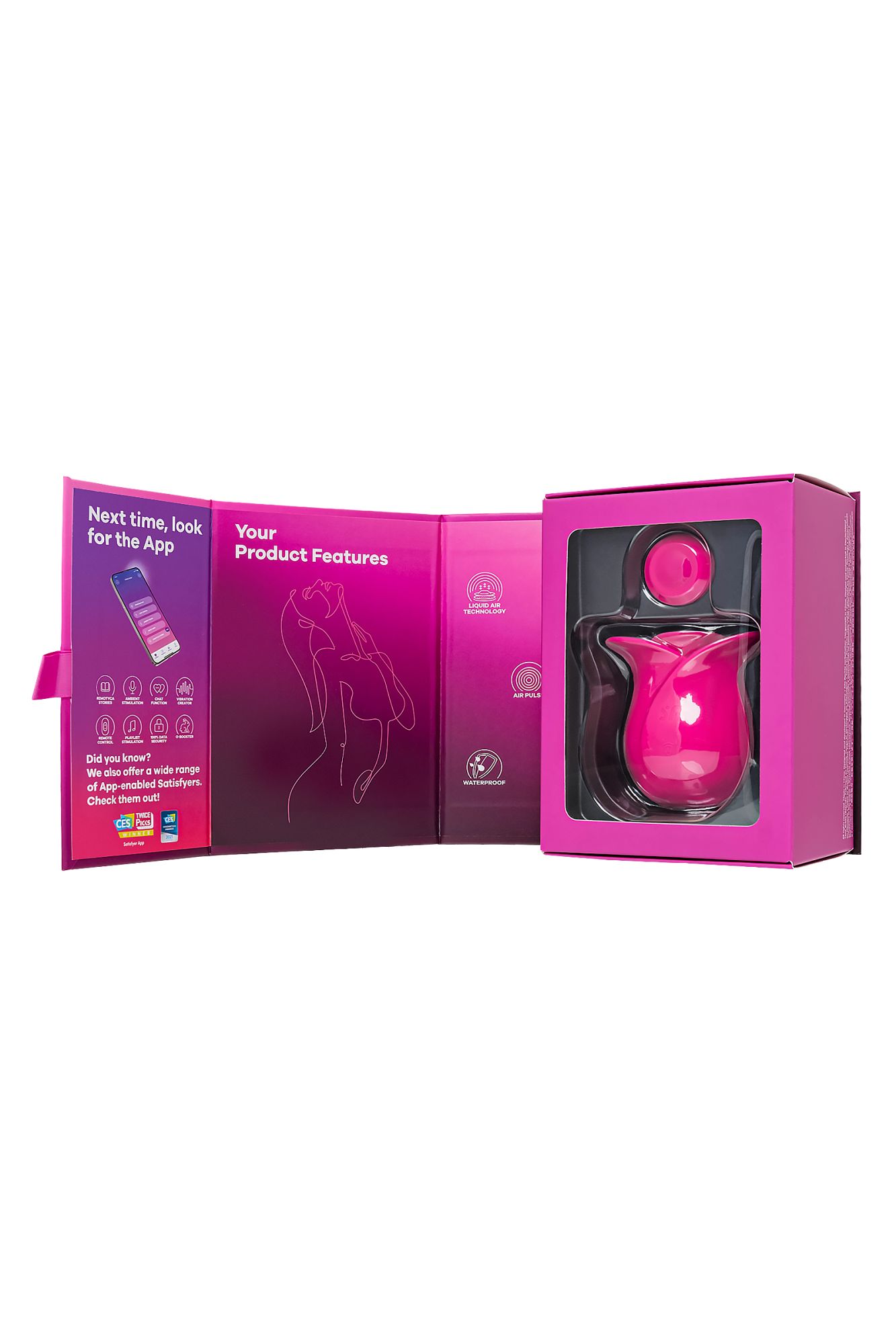 вакуум-волновой стимулятор клитора satisfyer pro 2 modern blossom, силикон, бордовый в России