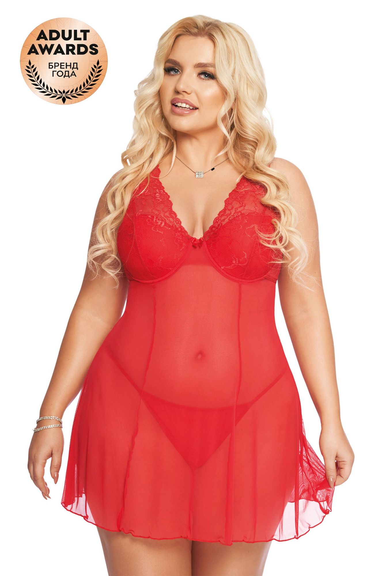 Эротическое комбинация и стринги softline collection berta, красный, xxl в России