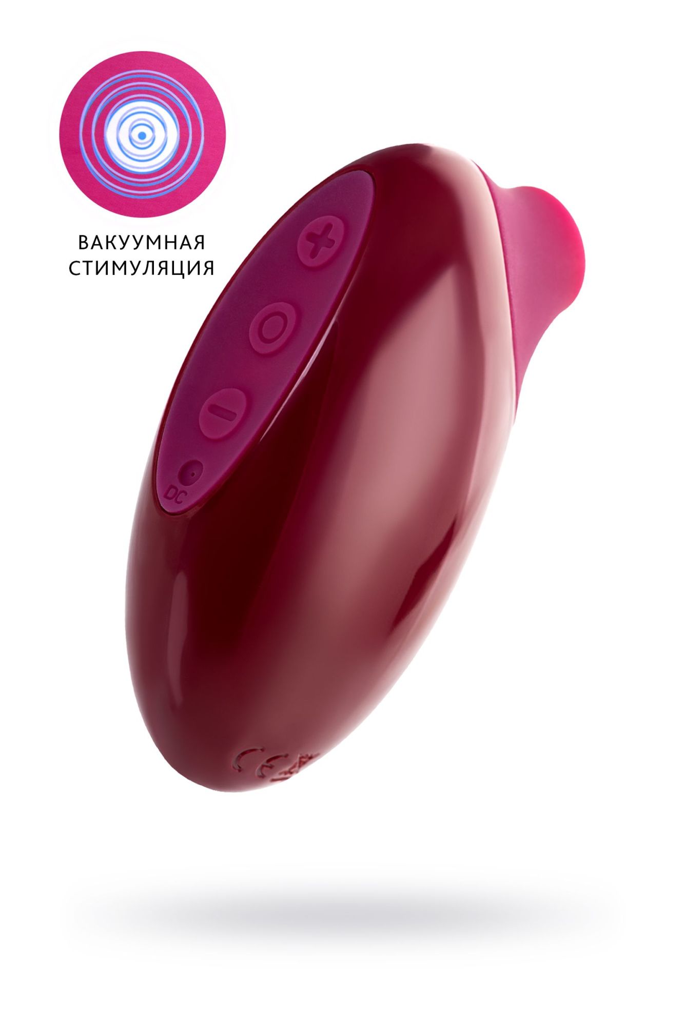 вакуумный стимулятор клитора toyfa a-toys myrty, бордовый, 9,8 см в России