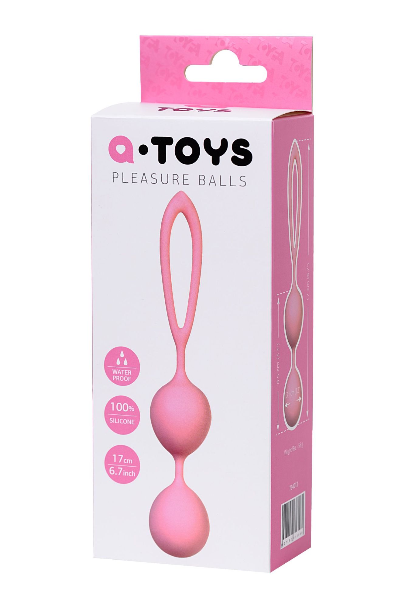 вагинальные шарики a-toys by toyfa rai, силикон, светло-розовые, 17 см в России