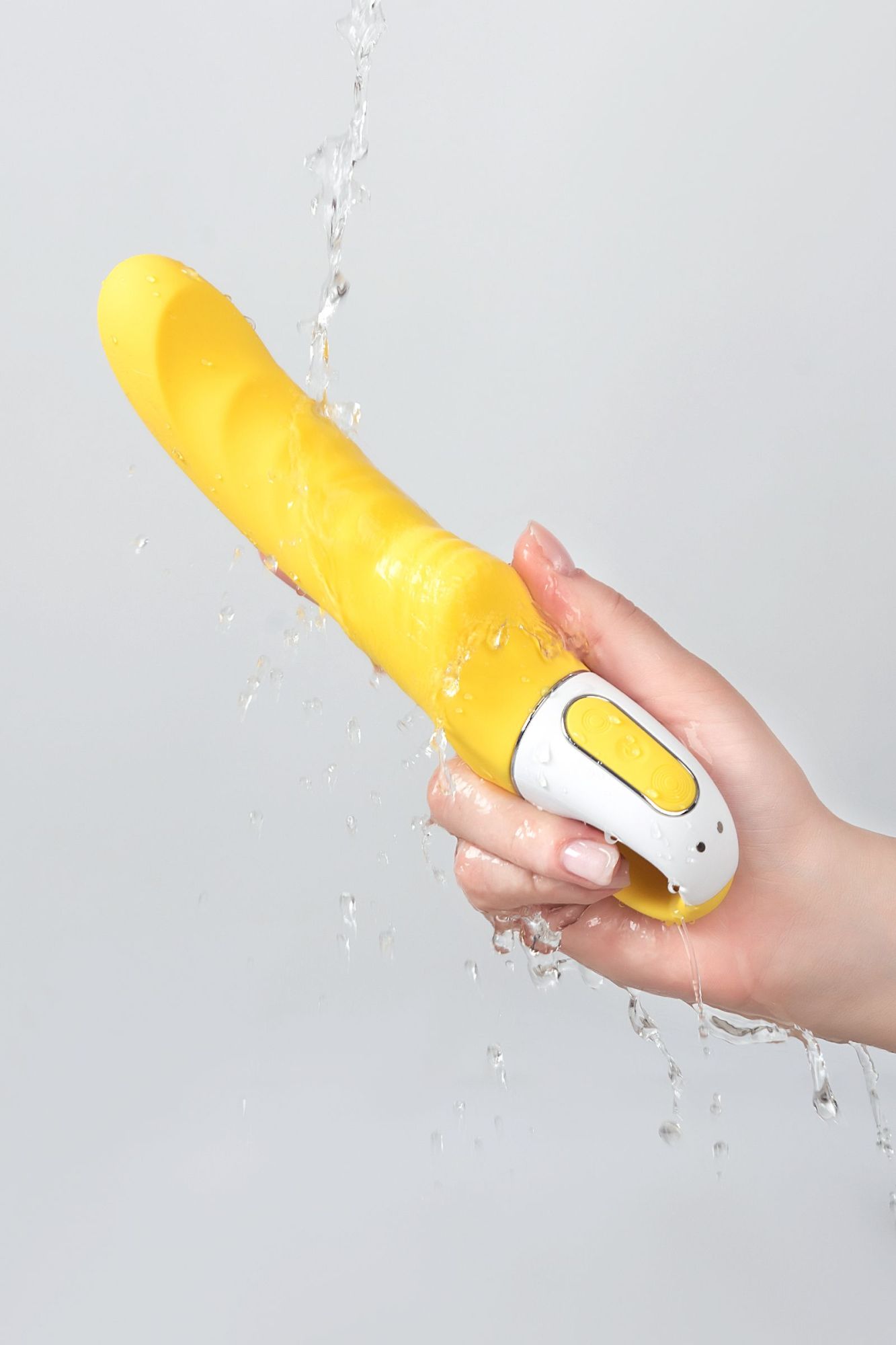 нереалистичный вибратор satisfyer vibes yummy sunshine, силикон, желтый, 22,5 см. в России