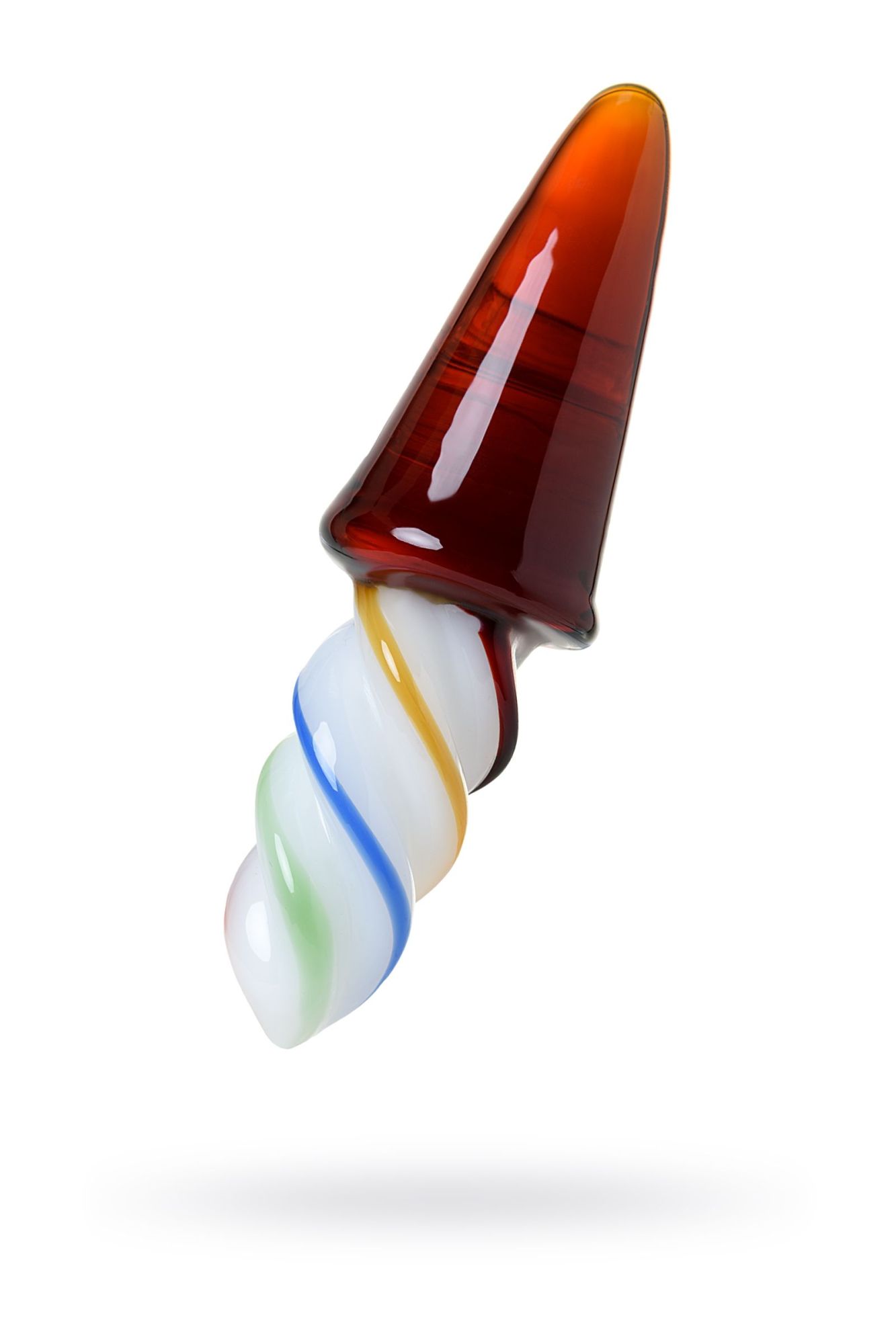 двусторонний фаллоимитатор sexus glass, стекло, коричневый, 16 см в России
