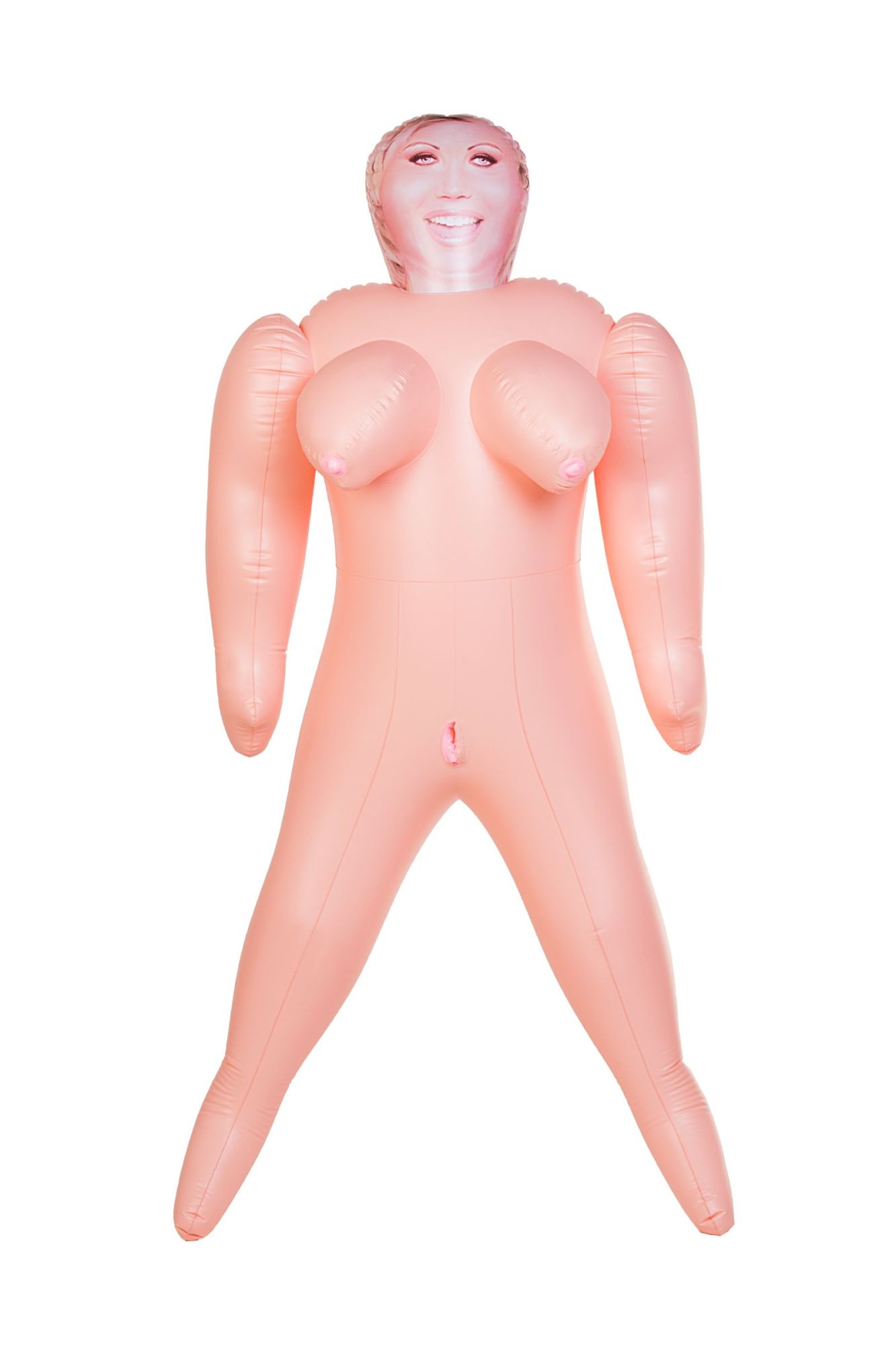 кукла надувная dolls-x by toyfa isabella, толстушка, с двумя отверстиями, блондинка, 160 см в России