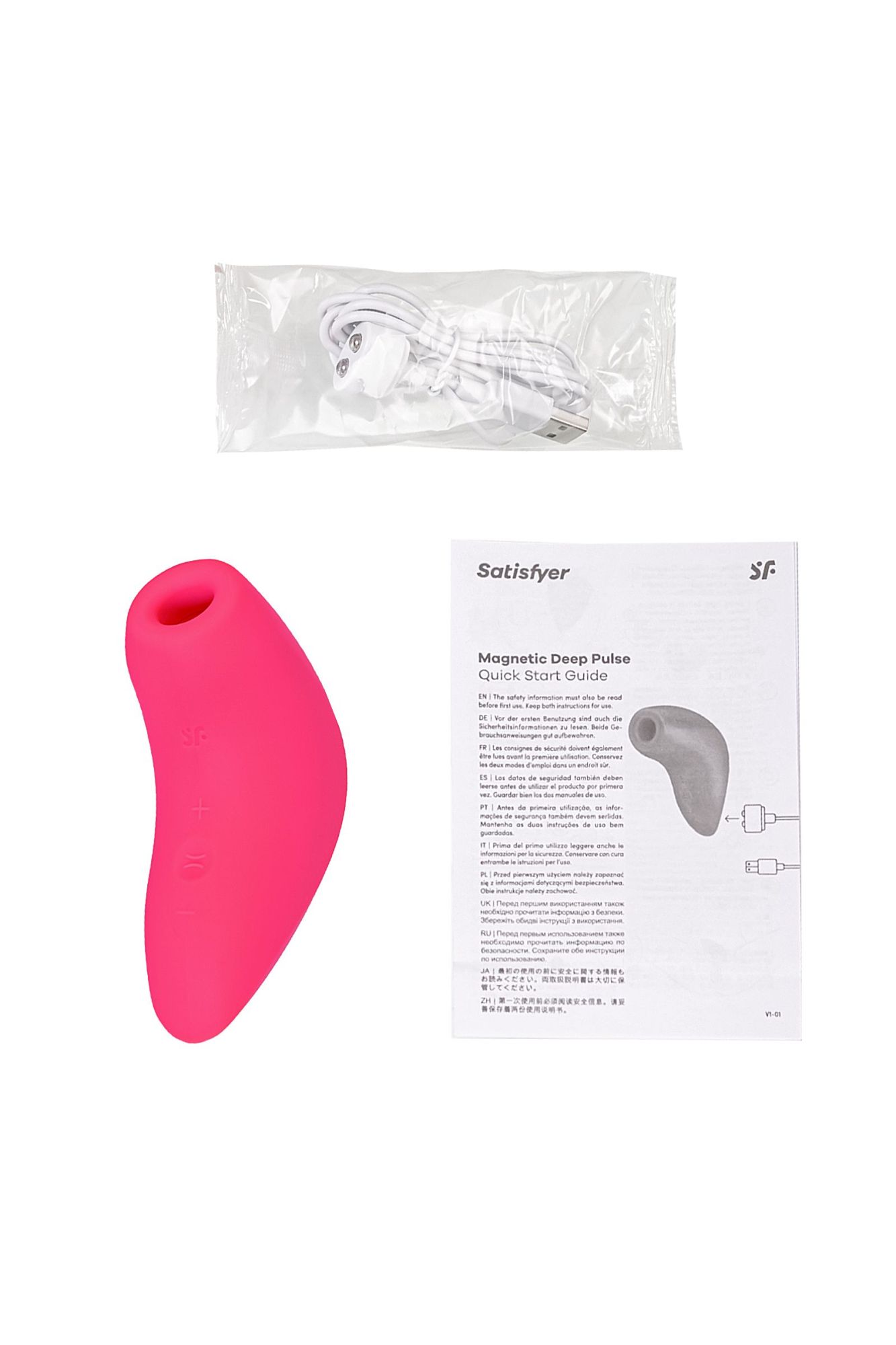 вакуум-волновой стимулятор клитора satisfyer magnetic deep pulse, силикон, розовый, 11,6 см в России